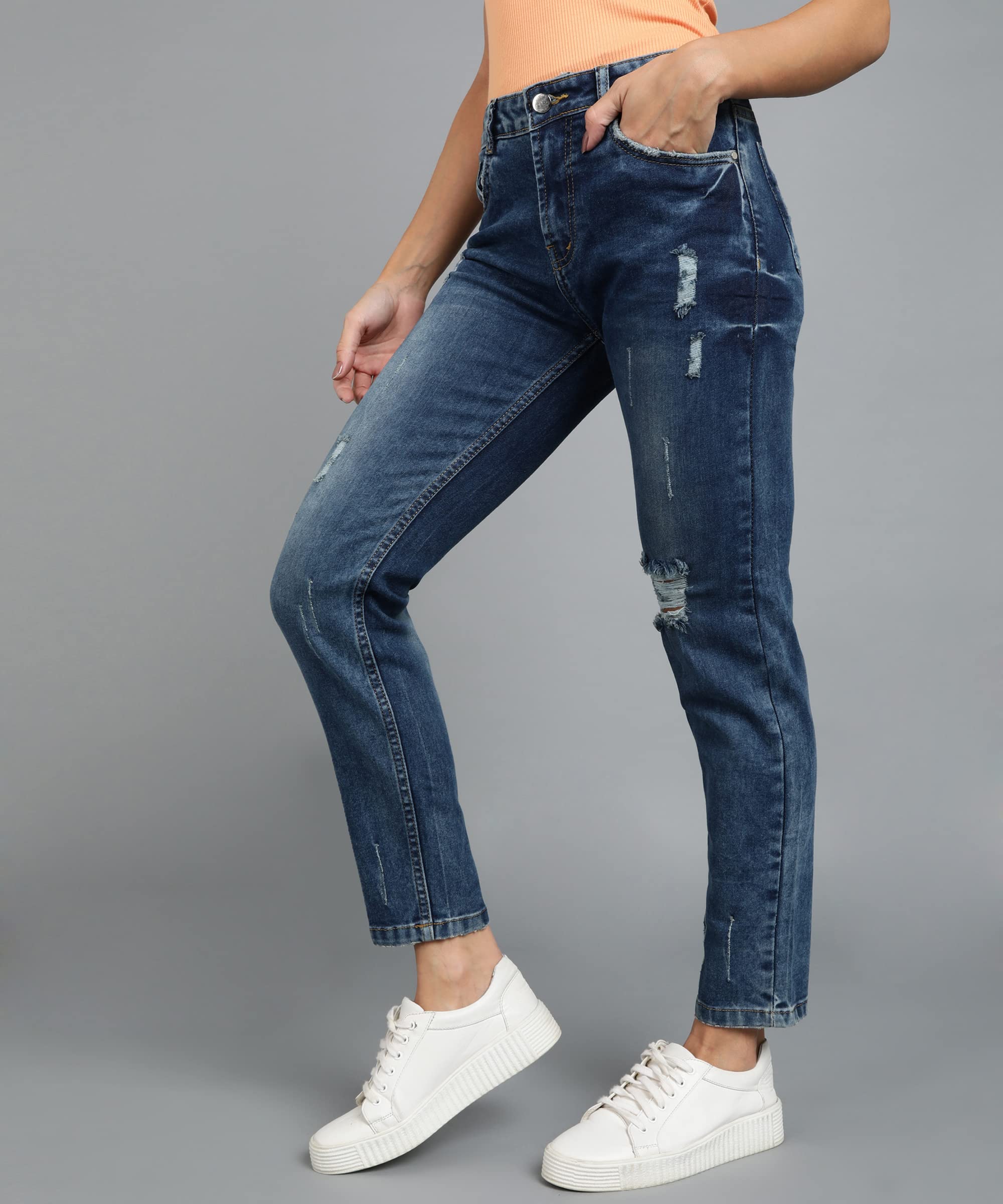 Urbano Fashion Jeans lavados Boyfriend Fit para mujer