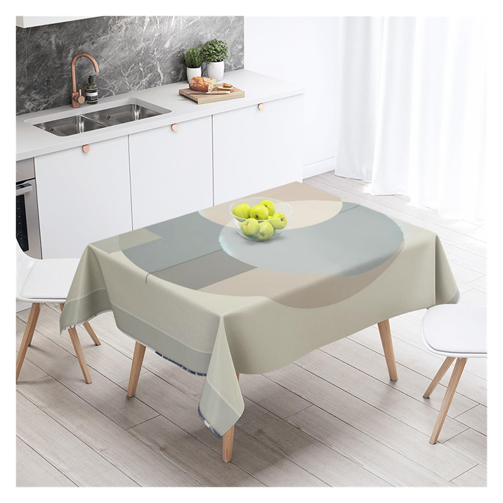 BDFJEDS Waterproof Tablecloth Abstract Geometric Tablecloth Party Decoration Restaurant Cafe Dining Table Tablecloths(Color1,100X140)