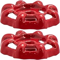 Pndeyo 2-Pack Rustproof Red Outdoor Faucet Handles, 6x6mm Square Stem Hose Bibb Wheel Replacement for Spigots & Valves