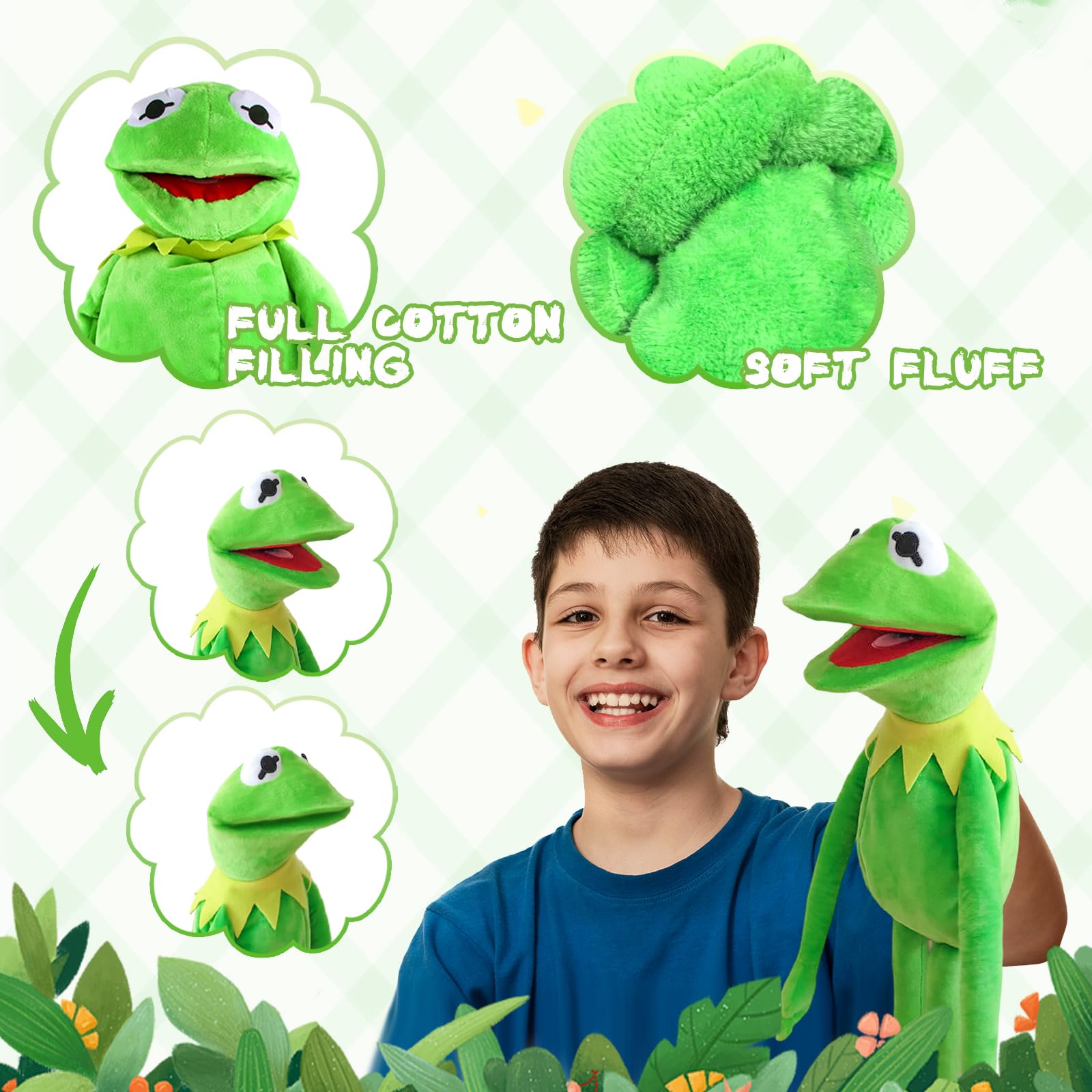 ACTOYS Marioneta Animales, Marioneta Peluche Mano, Marionetas de Mano para Niños Cuentos, Títeres de Mano, Finger Puppets, Contar Cuentos, Enseñar, Regalos de Cumpleaños, Pascua,Navidad — view 3