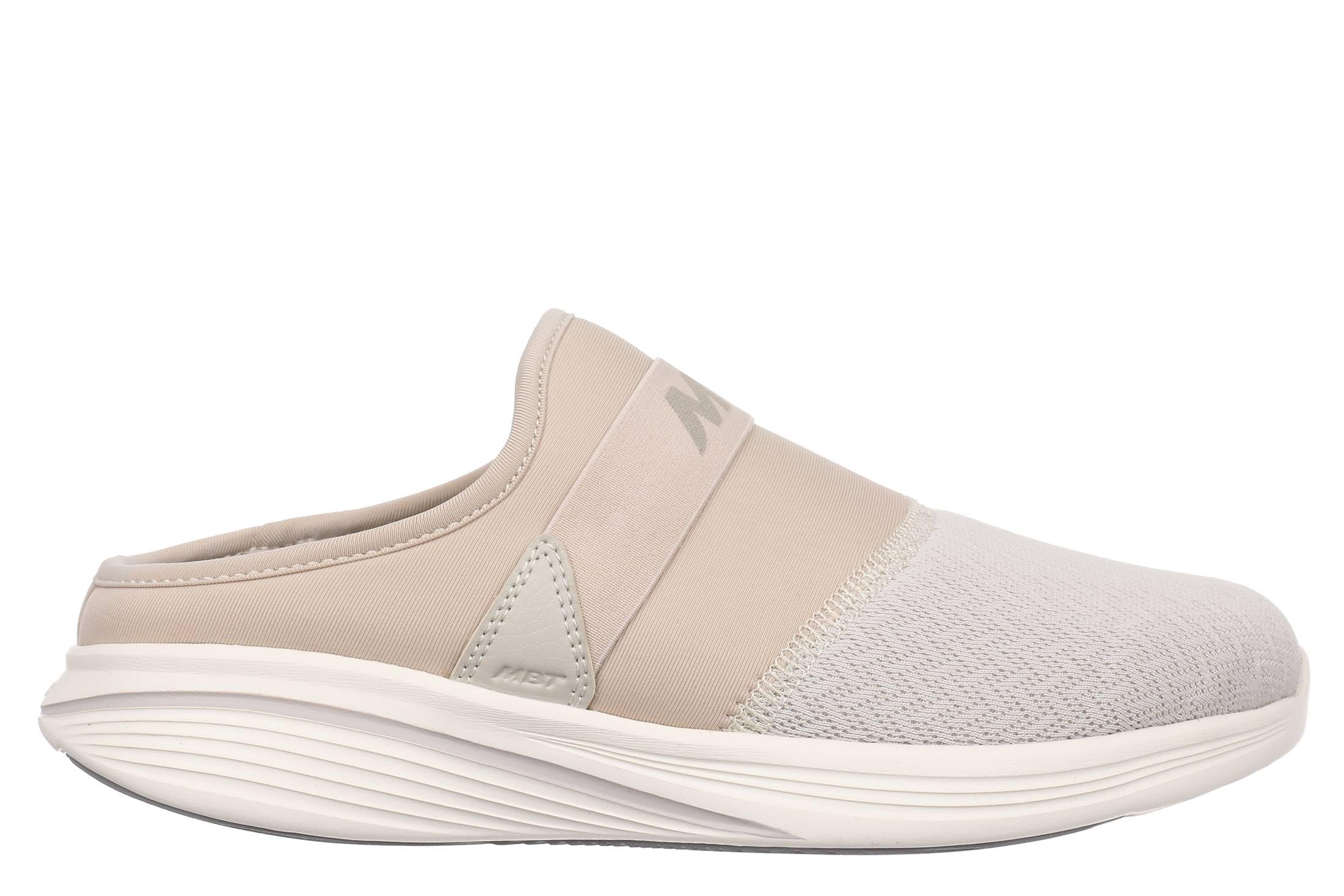 MBT Taka 4 Slip On Comoda Scarpa da Donna. Tessuto Traspirante e Facile da Indossare. Suola Rocker Modena per Una Camminata fluida, stabilità e minore Pressione articolare.