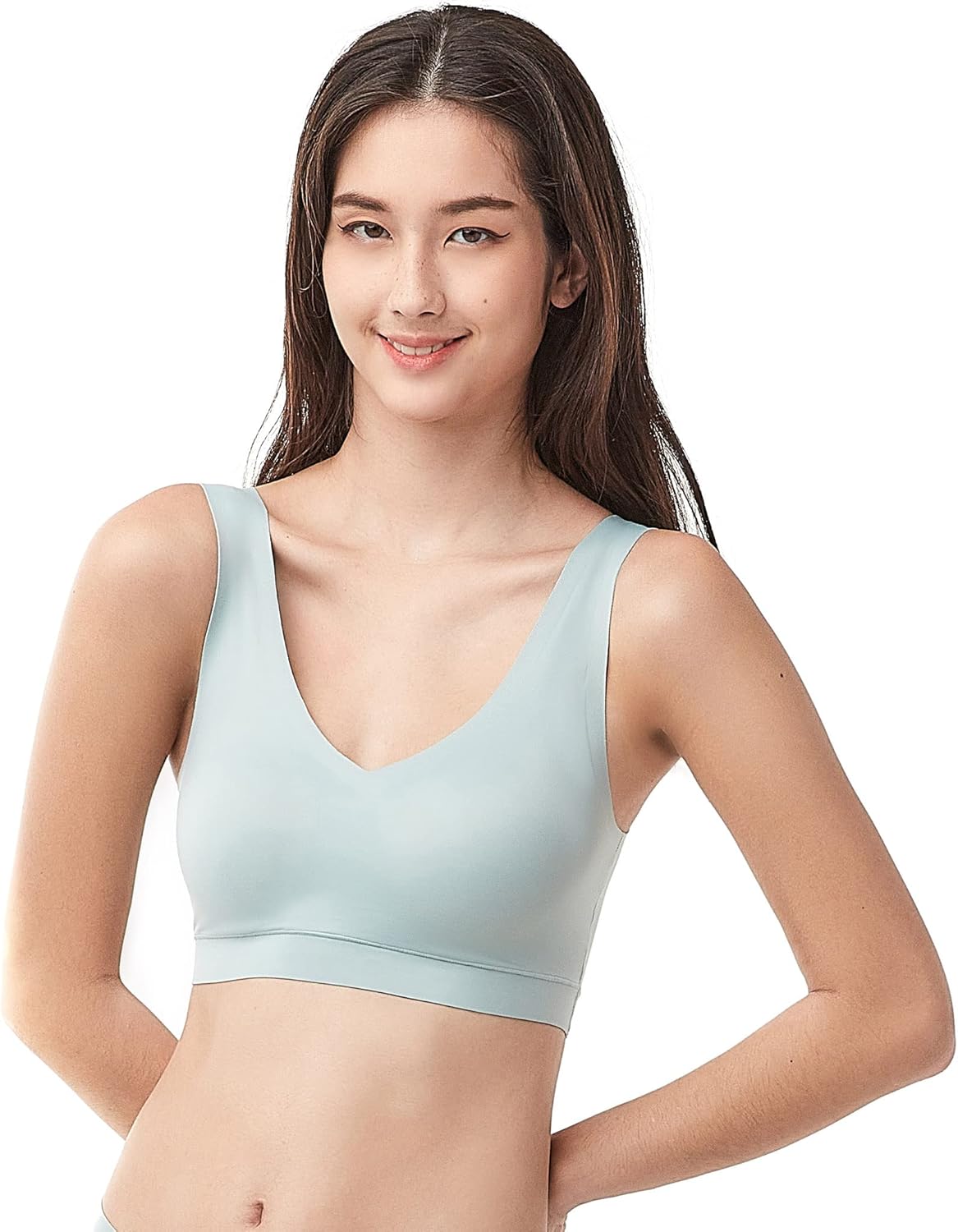 Floatley Cozy Bra Comfort Wirefree Full Coverage Seamless Bra with Embedded Pad for Women