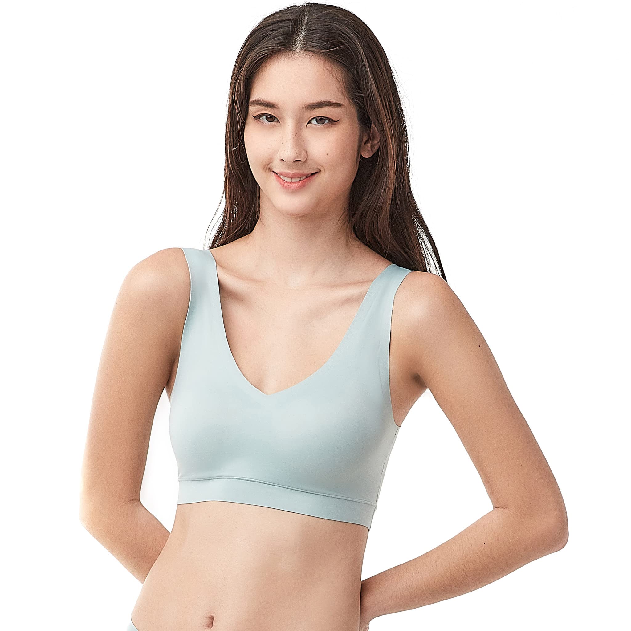 Floatley Cozy Bra Comfort Wirefree Full Coverage Seamless Bra with Embedded Pad for Women