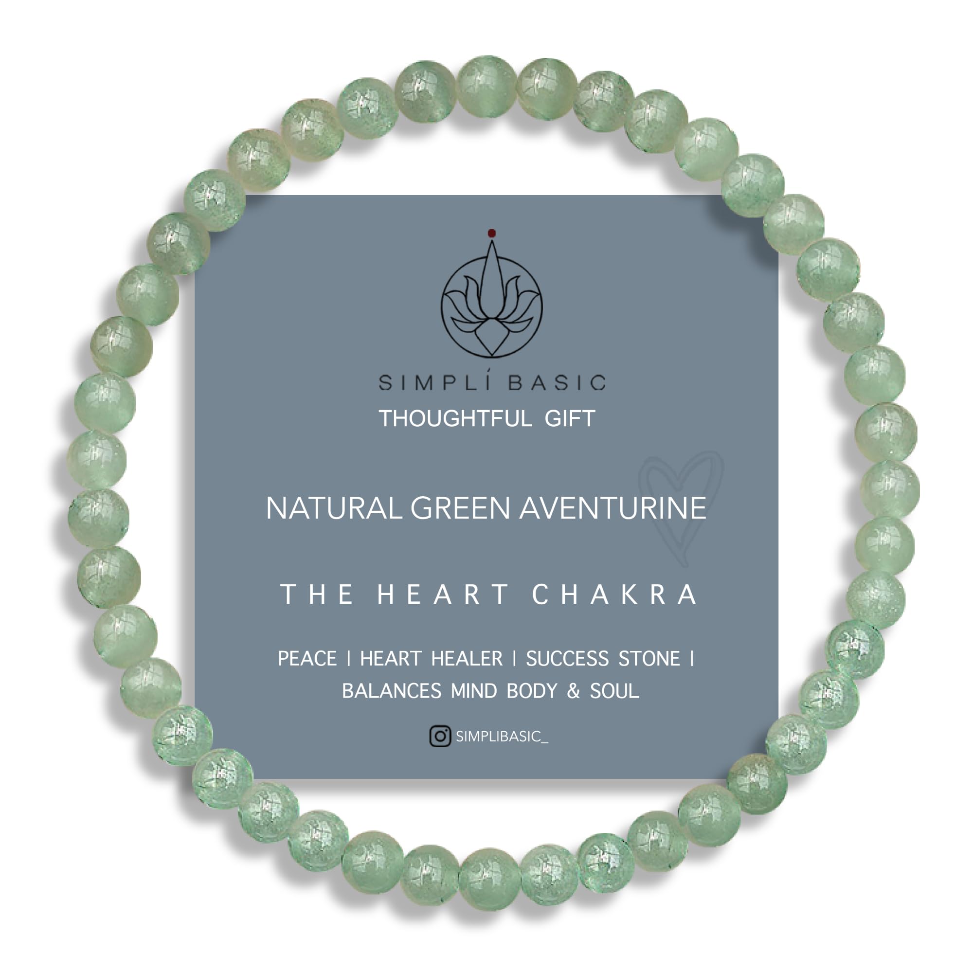 Natural Healing Gemstone Bracelet 4mm Beads, Womens & Mens, Inc Gift Box — view 7