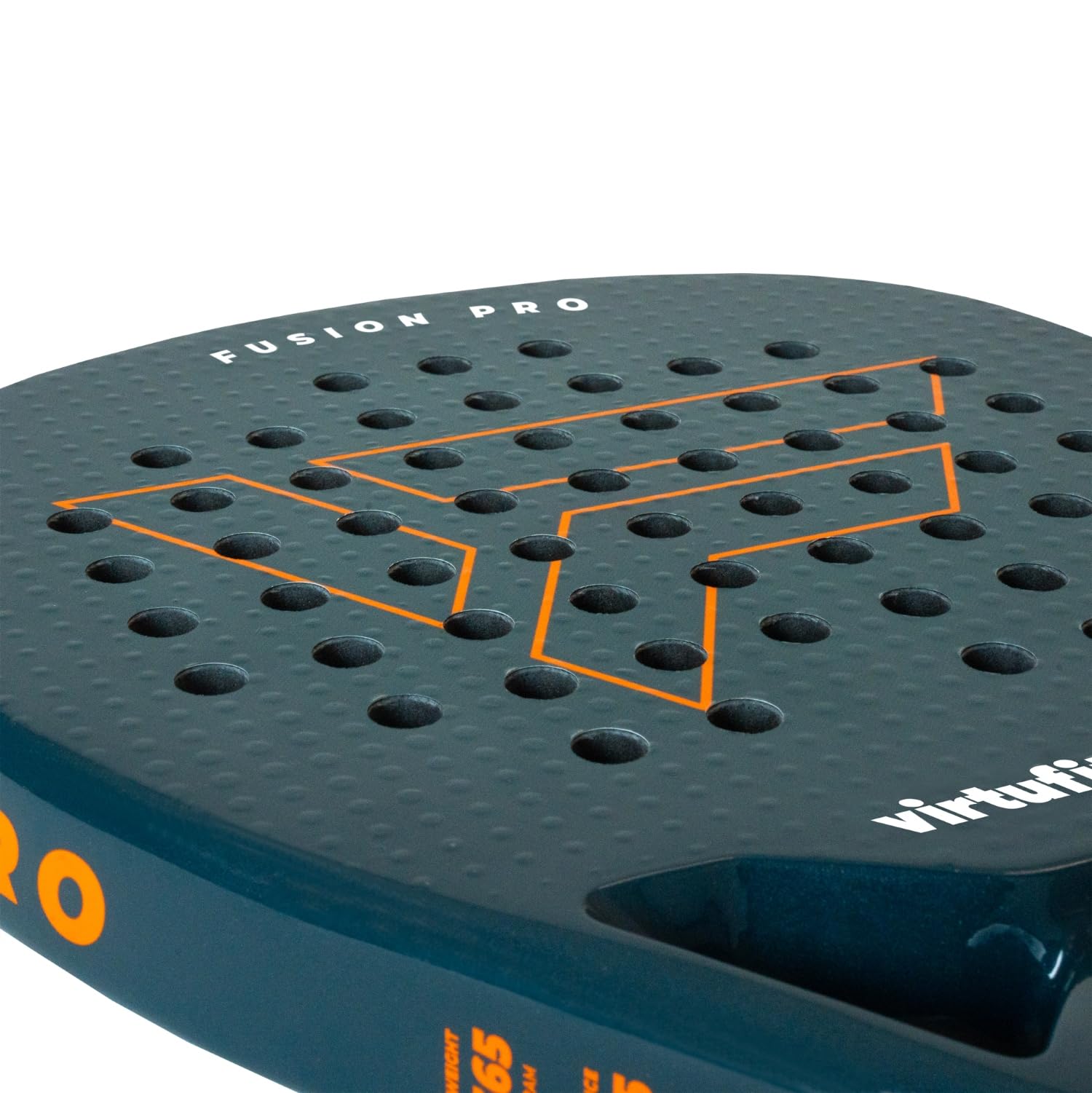 VirtuFit Fusion Pro Padel Set Deep Teal - Juego de raquetas de pádel para avanzados - Raqueta de carbono de 18 K con bolsa, 3 pelotas de pádel y overgrips
