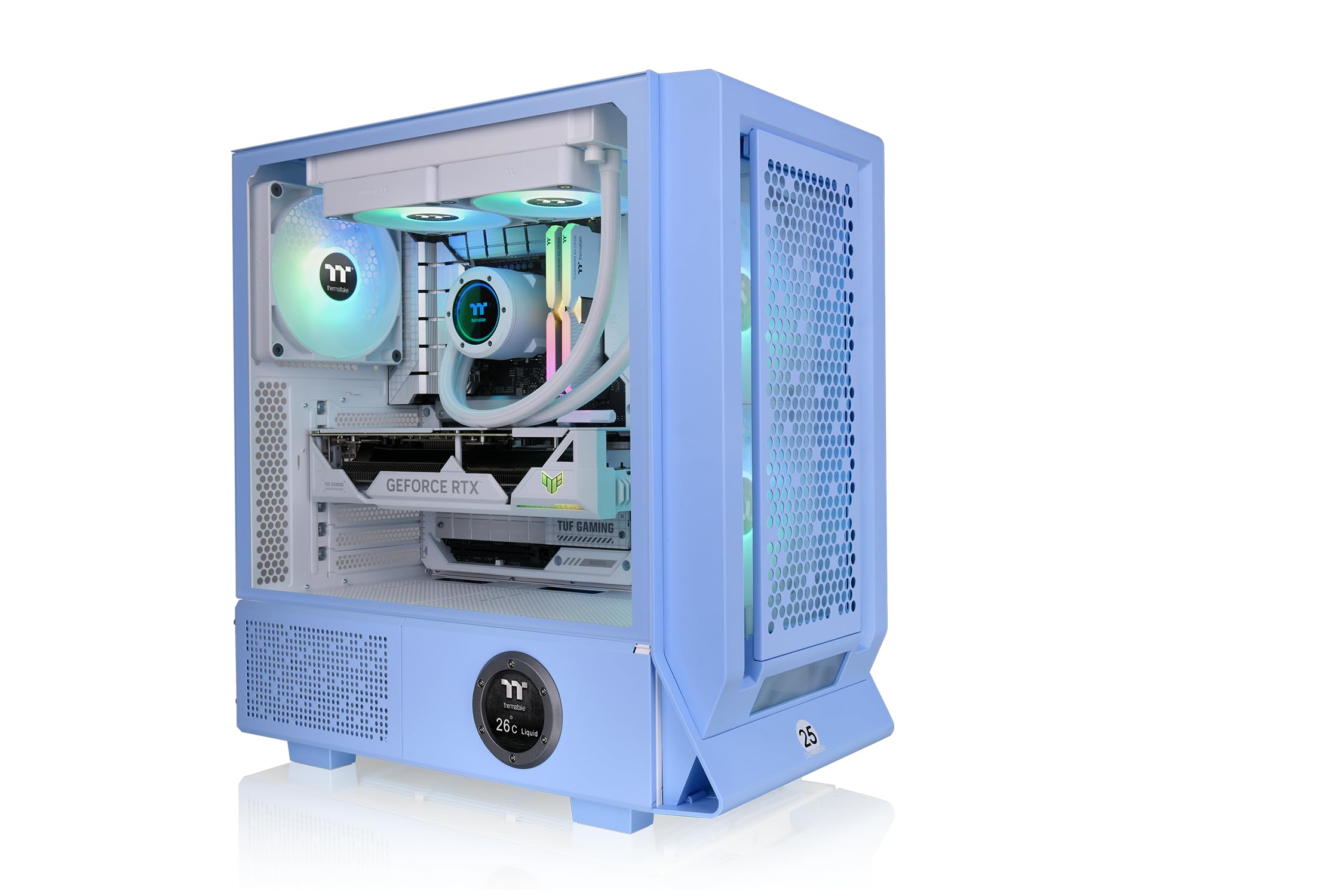 Thermaltake Ceres 350 MX | Mid Tower Chassis | Hidden Connector | 25th Anniversary Hydrangea Blue Limited Edition