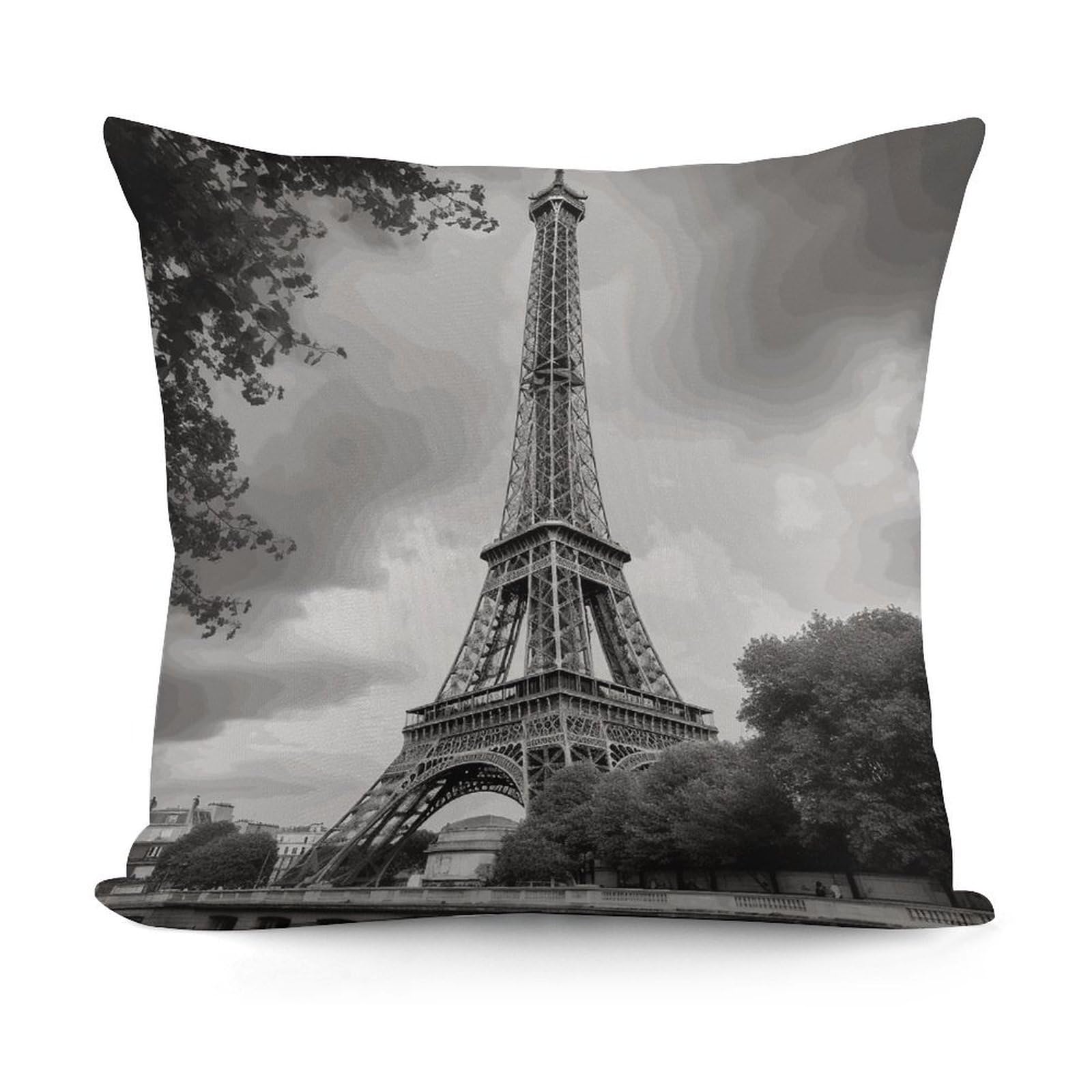 VstaDank Tower Paris Throw Pillow Cover Soft Square Cushion Cover Art Artwork Pillow Covers Mordern Couch Pillow Covers Decorative Cushion Case for Chair Couch Bedroom Living Room
