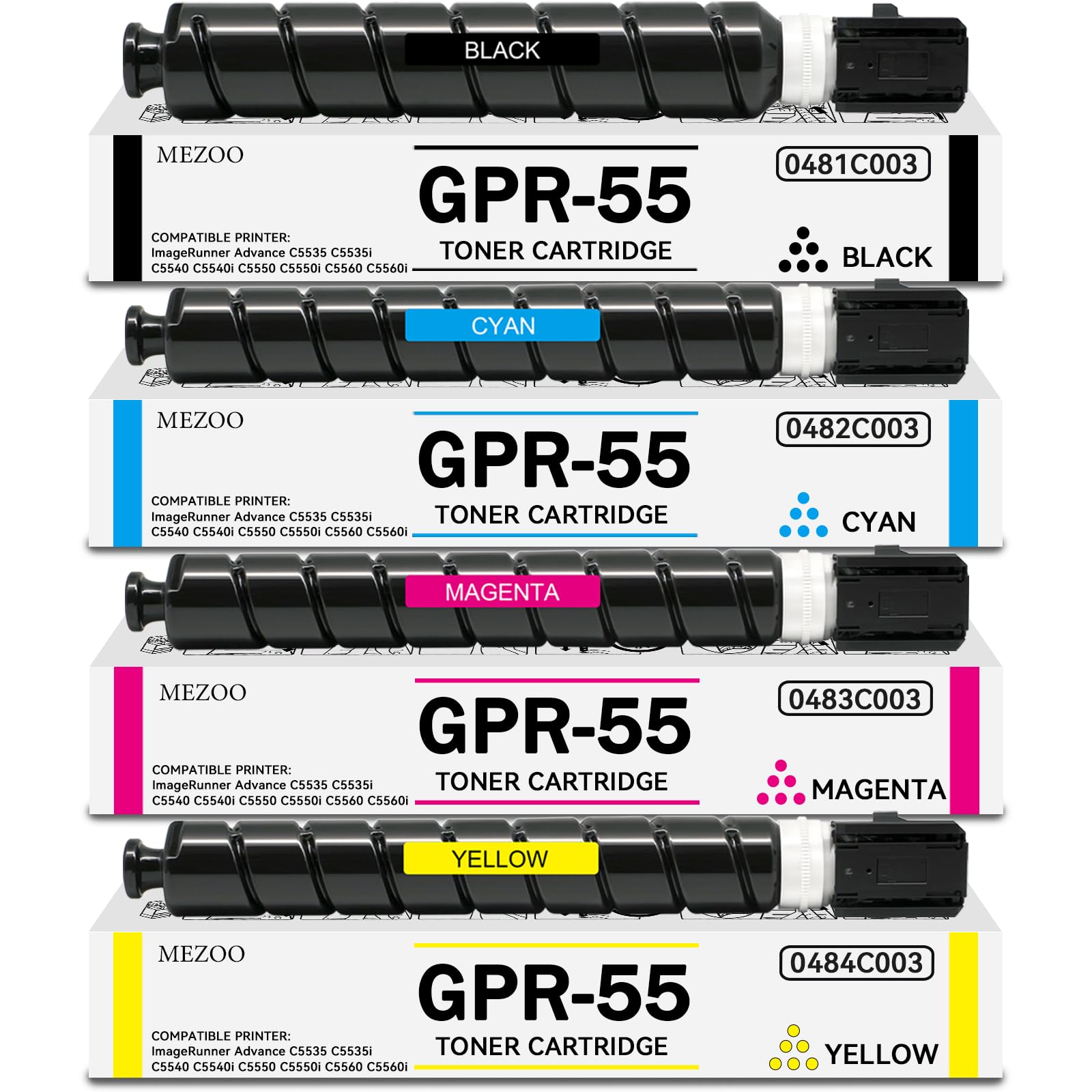 MEZOO GPR55 GPR-55 Toner Cartridge High Yield Replacement for Canon GPR-55