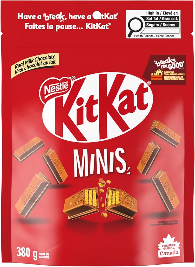 KIT KAT Minis, gaufrettes croustillantes recouvertes de chocolat au lait onctueux, 380 g