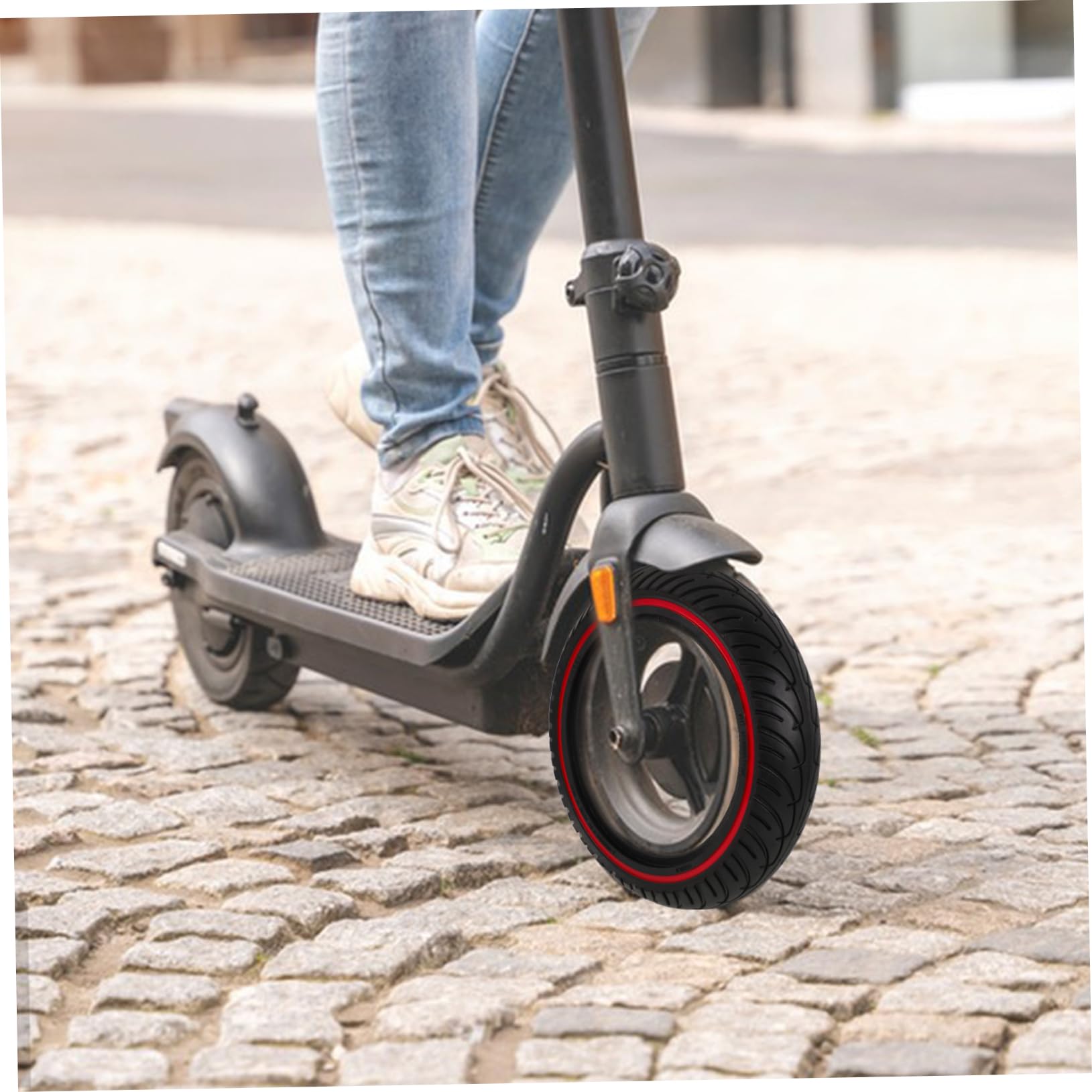 ifundom Roue de Trottinette Électrique Pneu Nid Abeille Roue Alvéolée sans Gonflage Remplacement Facile pour Scooter