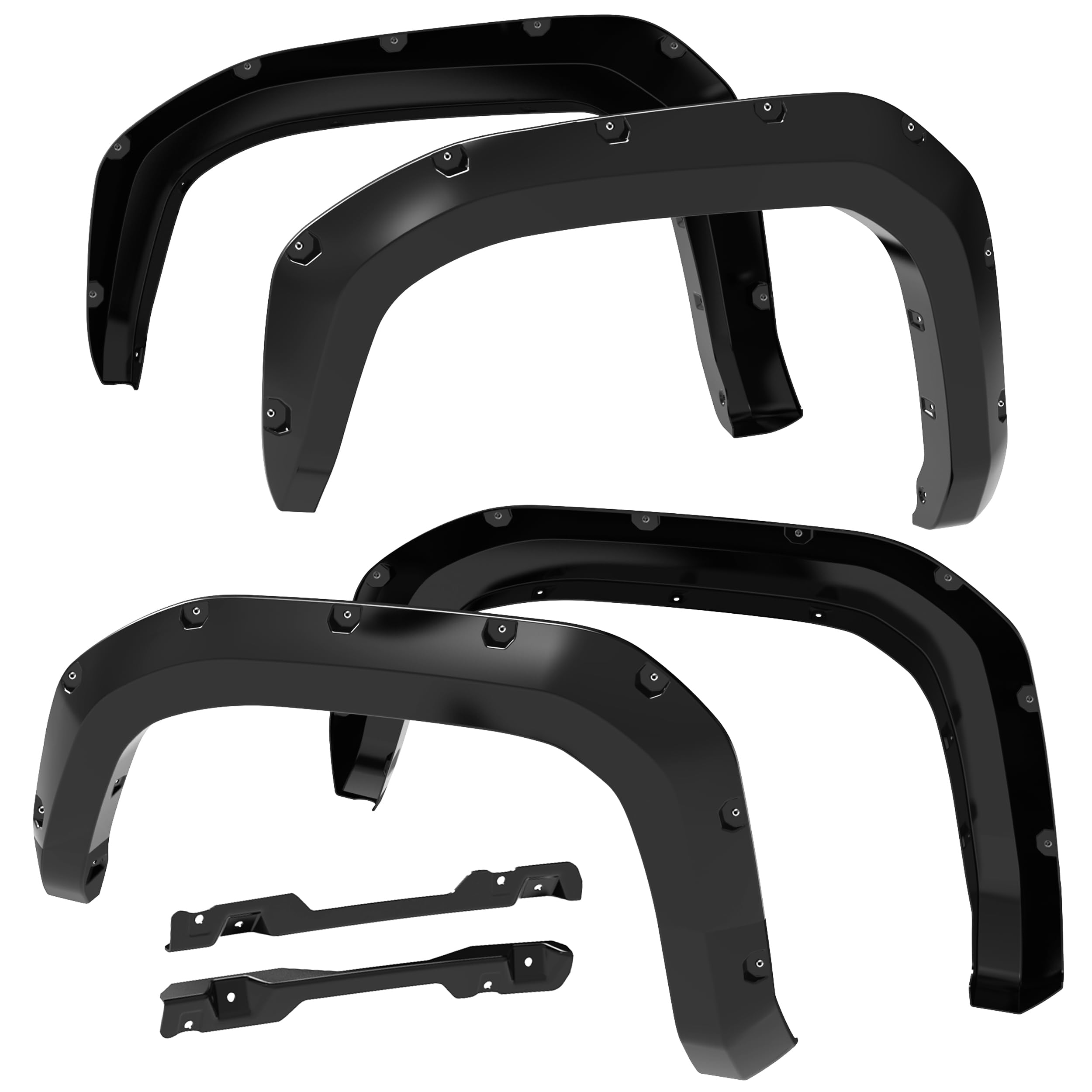 Photo 1 of Tyger Auto Fender Flare Compatible with 2024-2026 Toyota Tacoma (Not fit Trailhunter, TRD Pro) 5' Bed, Smooth Textured Black Bolt-Riveted Style 4pc | TG-FF8T5048