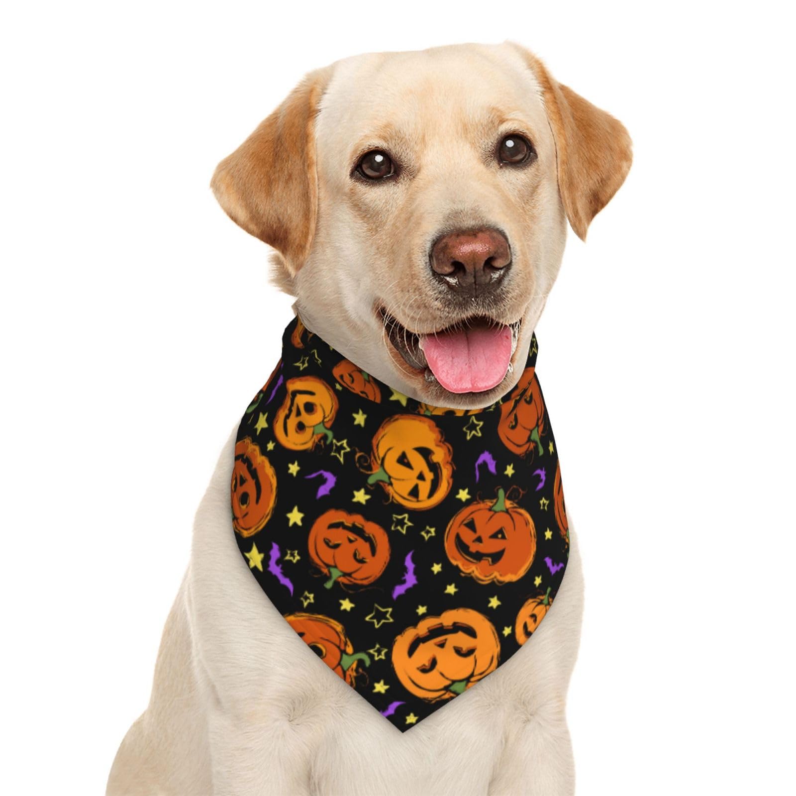Halloween Pumpkin Bats Scary Dog Bandana Scarf Triangle Bibs Pet Accessories Cat Kerchief — image 1