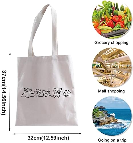 Miniatura 2 de XYANFA Bolsa de maquillaje de cerdos, regalo para amantes de los animales, bolsa con cremallera, regalo para granjero de cerdos, regalos para