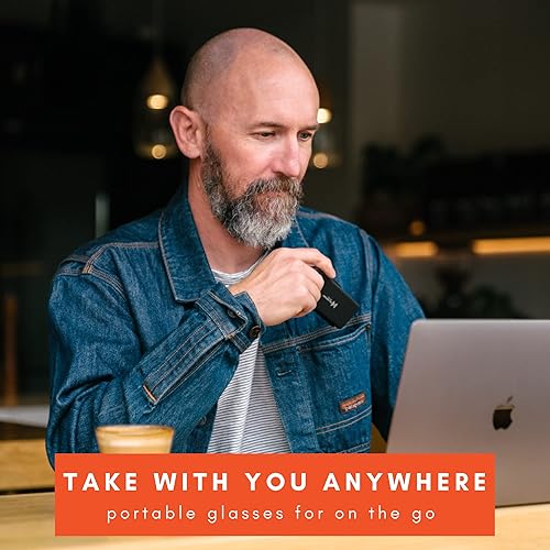 Miniatura 5 de MicroVision Optical Gafas de lectura plegables planas con estuche compacto para mujeres y hombres, anteojos delgados y plegables con marco