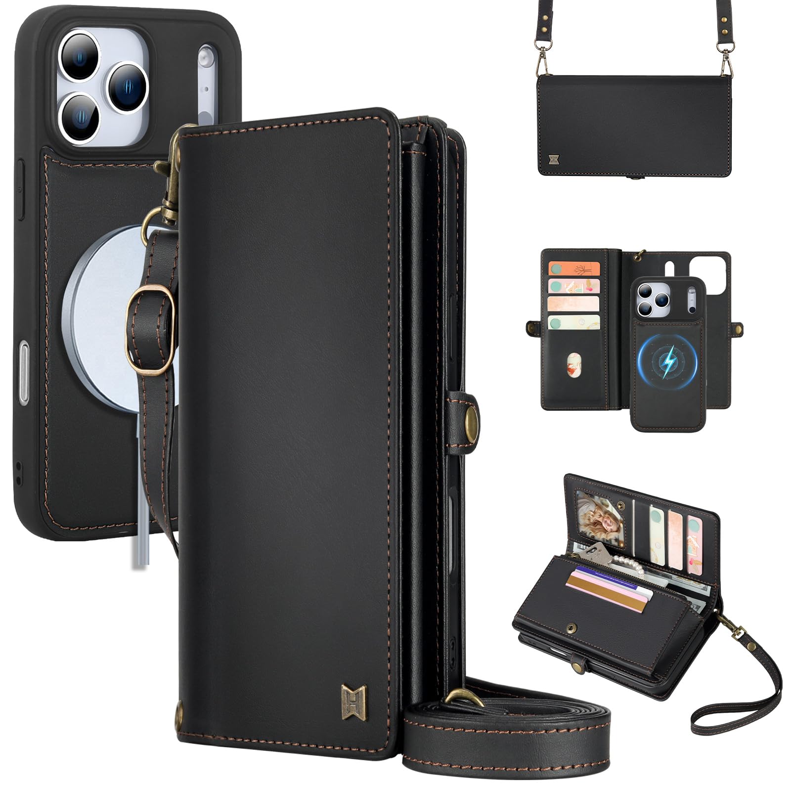 Amazon.com: MEGSHI for Wallet Case Compatible with iPhone 17 Pro