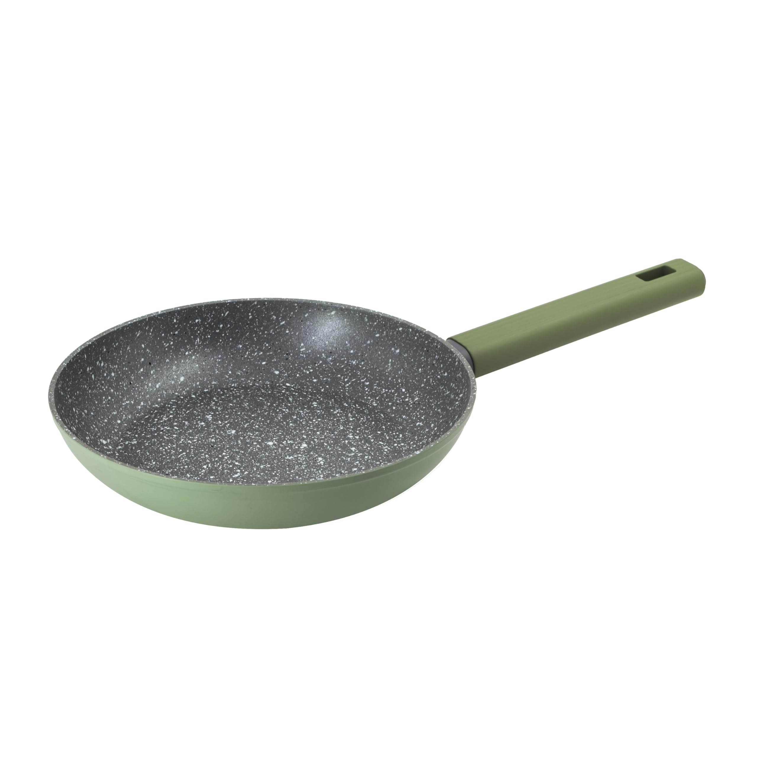 zanetti, Green steelpan, 16 cm, inductiekookpan, steen-look, dikke coating, soft-touch-greep, geschikt voor alle warmtebronnen