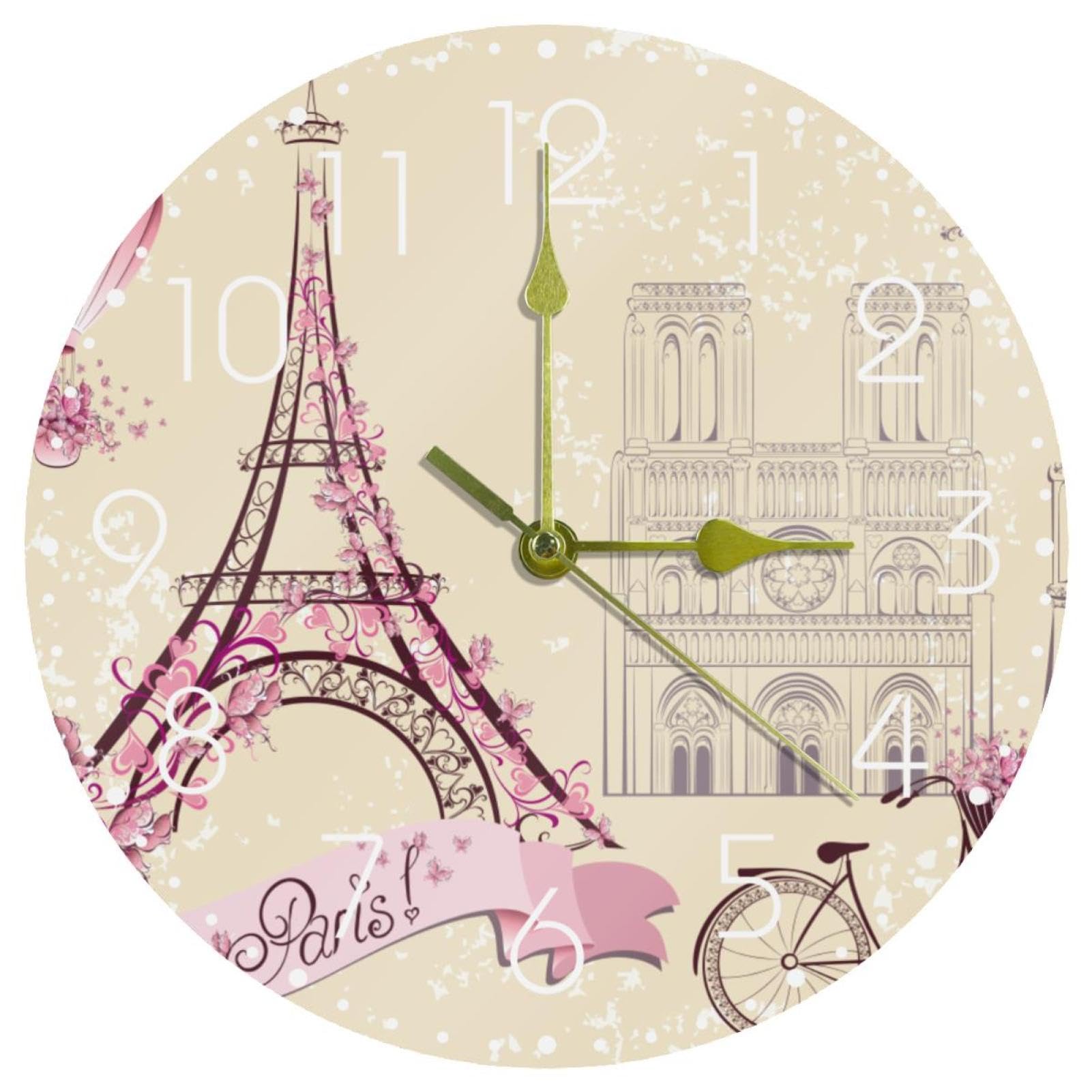 Horloge murale en acrylique haut de gamme mouvement silencieux Paris