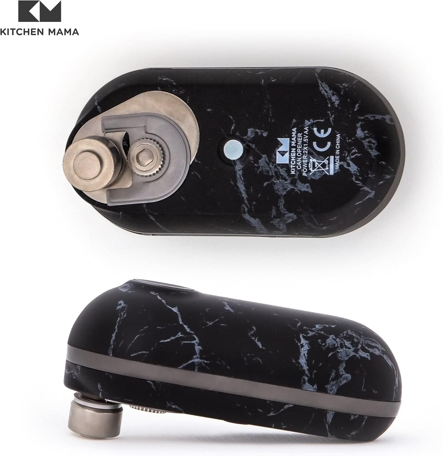 Kitchen Mama Mini Electric Can Opener PocketSized Tin Opener with EasyTouch Start & Stop