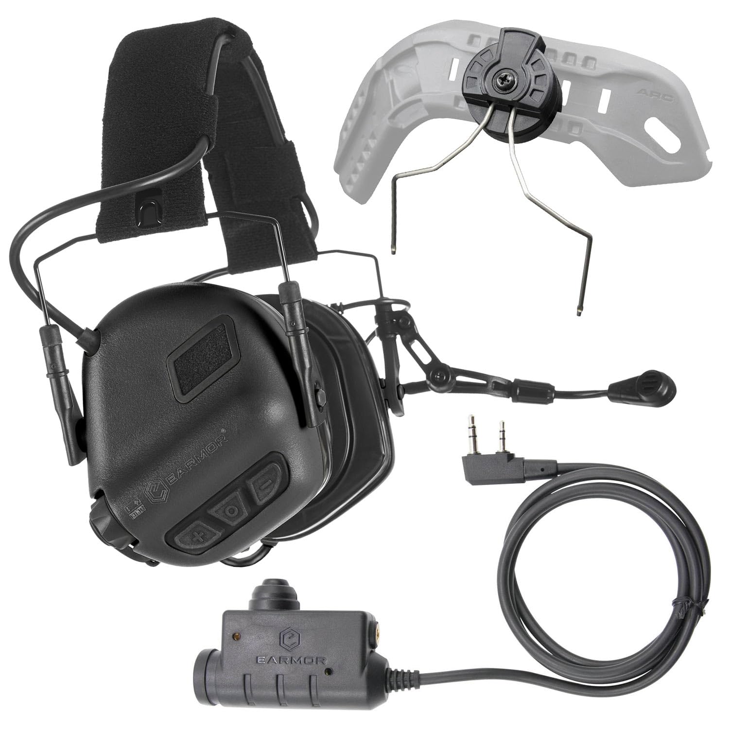 Bundle of 3: M32Plus, Helmet adapter and Radio adapter