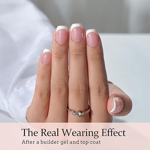 Miniatura 10 de BTArtboxnails Puntas de uñas de gel de punta francesa, 150 uñas postizas a presión con punta francesa de punta francesa 3 en 1, puntas de capa,