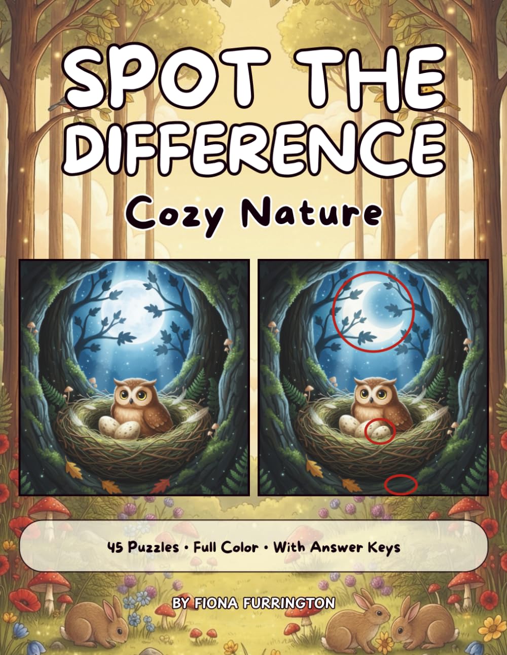 Spot the Difference: Cozy Nature: A Full-Color Spot-the-Difference Puzzle Book for Kids, Teens, and Adults