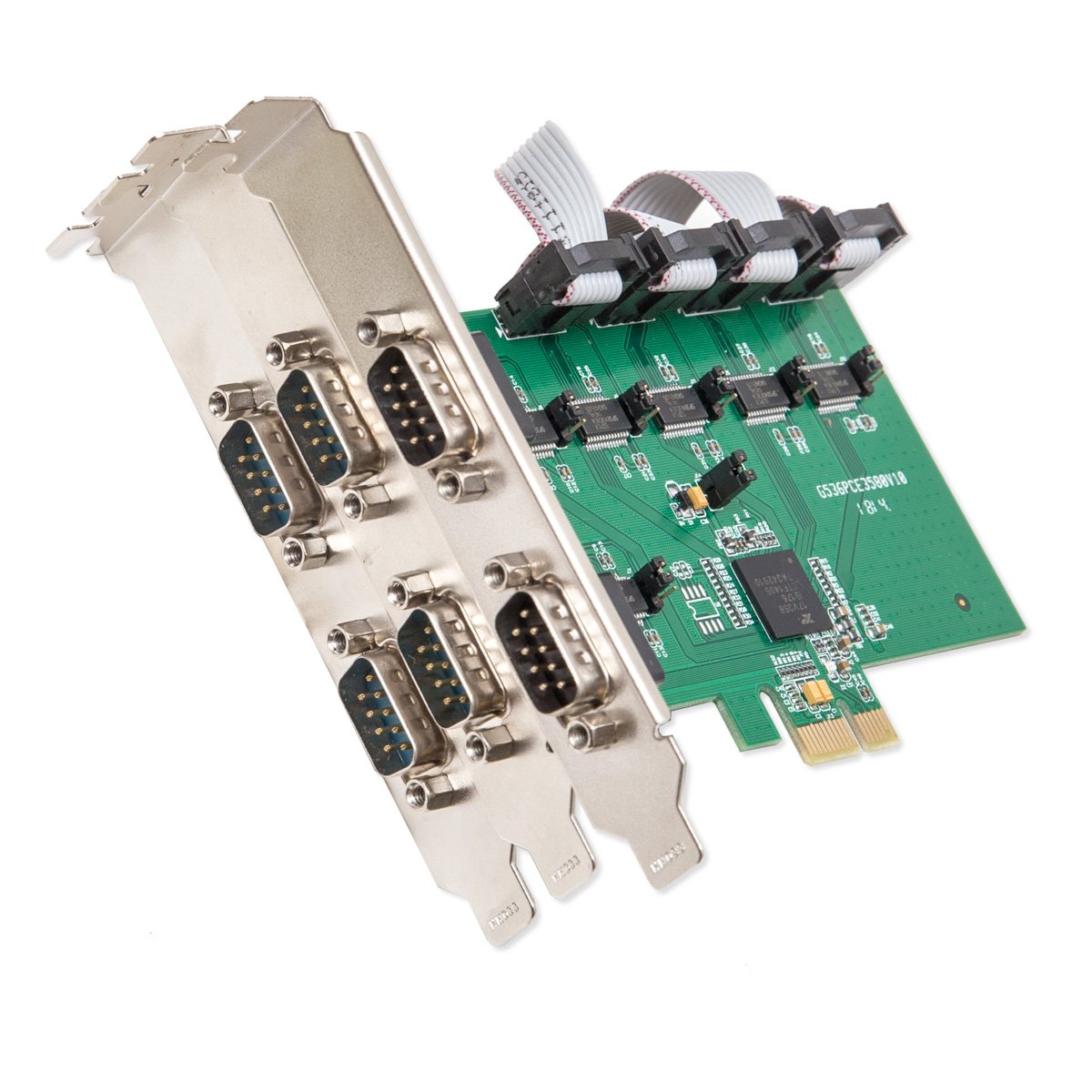 Sunix SER6456A Carte PCI Express 4 Ports RS-232 – 115.2 Kbps – FIFO 128 Octets – Compatible Windows/Linux