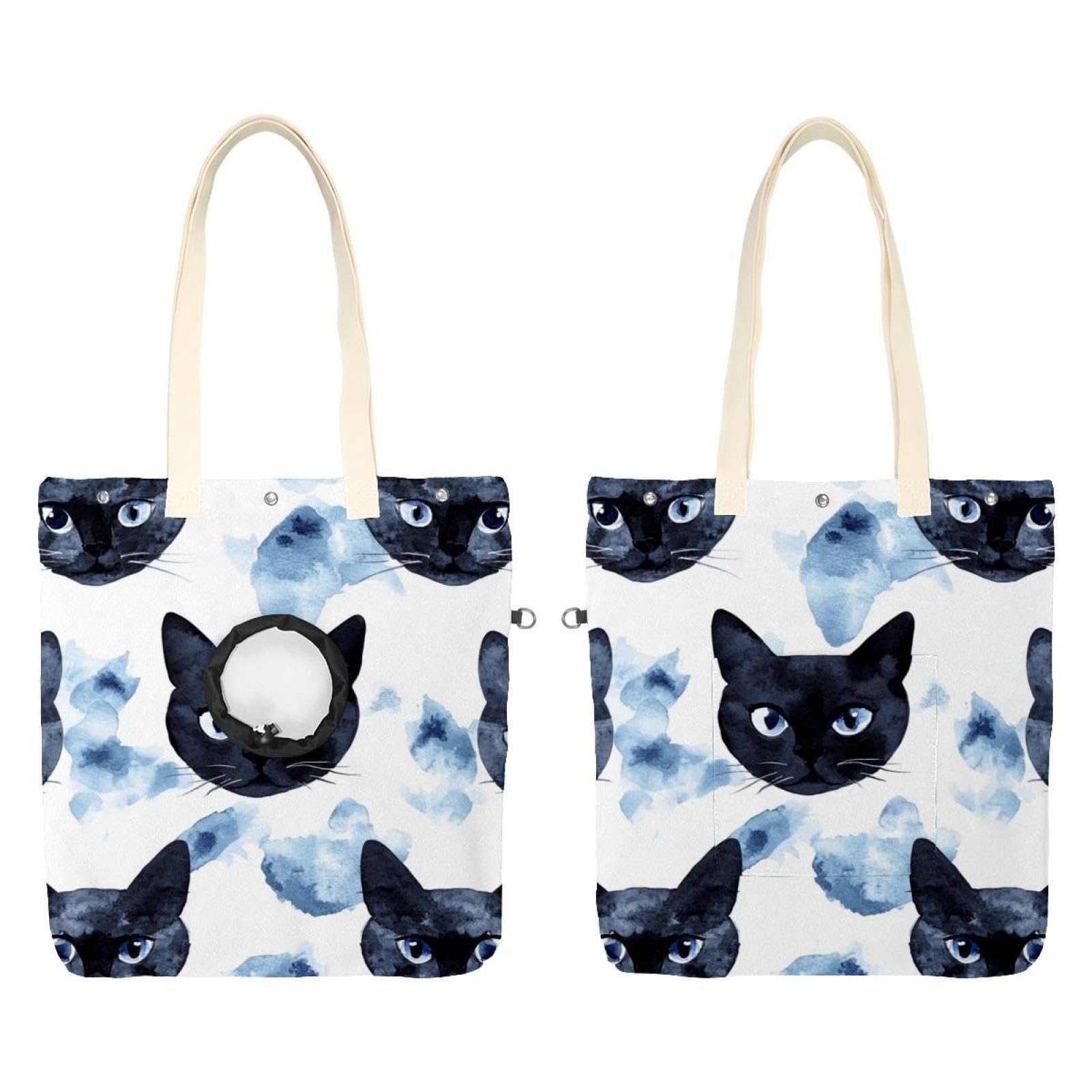 Sac de transport pour chat et chiot en toile avec motif de dessin animé