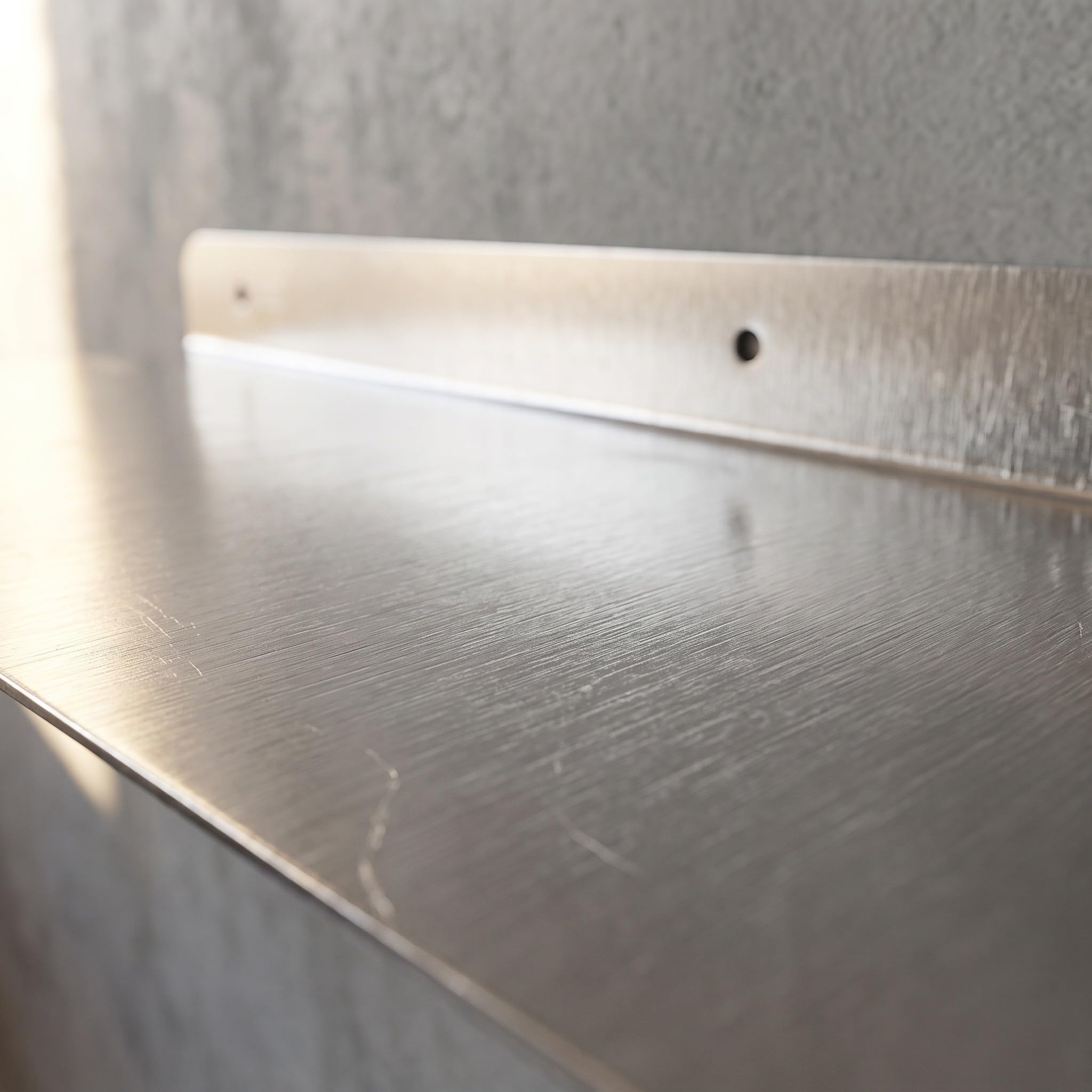 Toddmomy Wandregal aus Edelstahl fürs Badezimmer – Robustes, schwebendes Wandregal – 60 x 10 cm (23,6 x 4 Zoll) L-förmiges Aufbewahrungsregal für die Büroorganisation