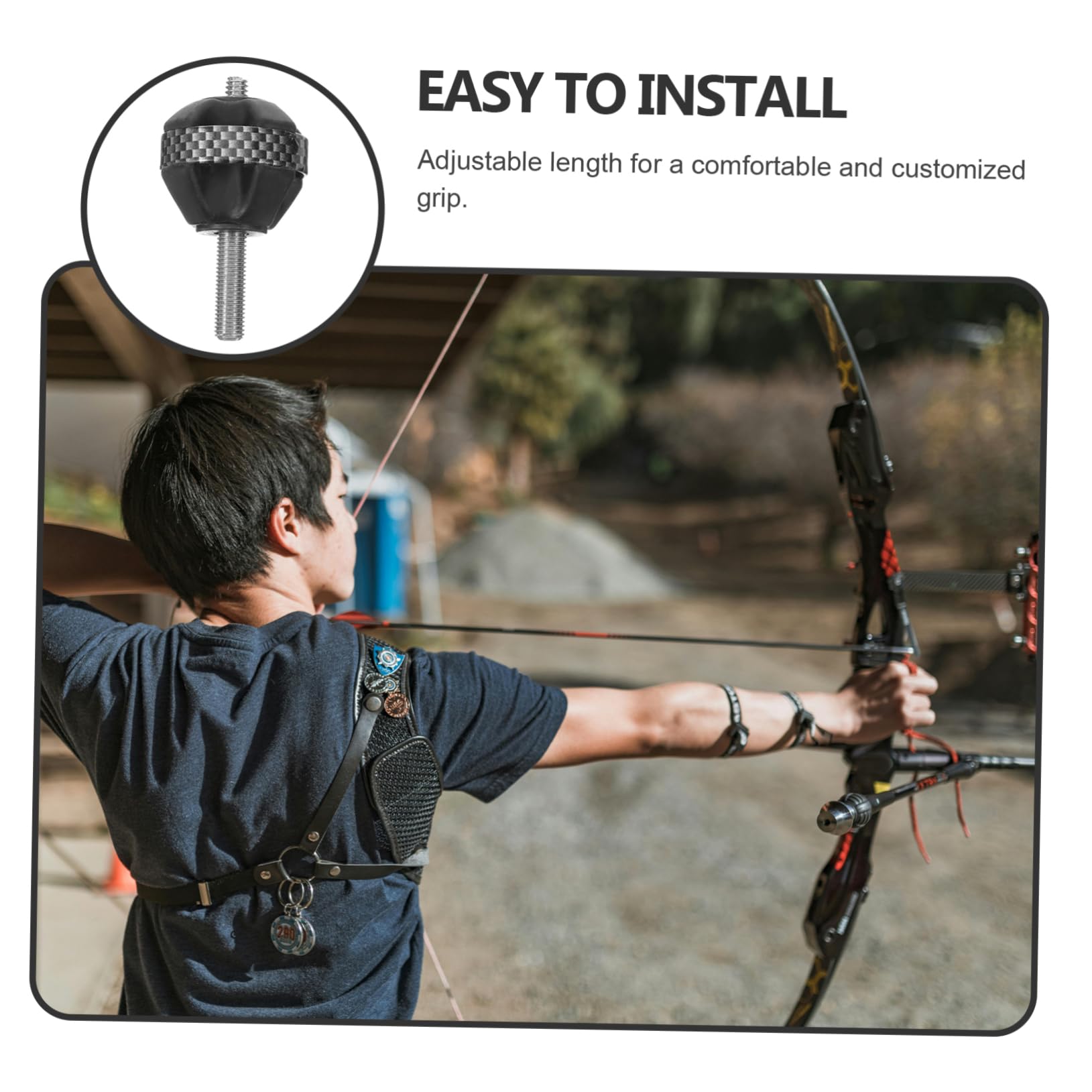 OHPHCALL Compound Stabilizer Weight Balance Stabilizer Recurve Stabilizer Archery Stabilizer Part Black Archery Accessories