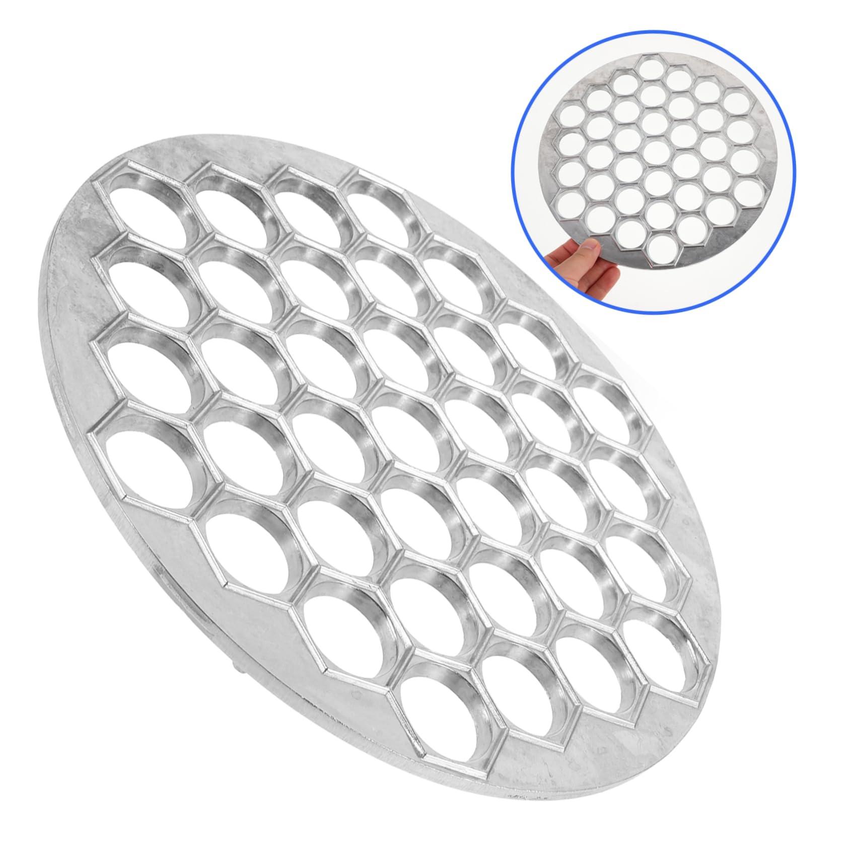 Cabilock Molde de Aleación para Hacer 37 Empanadillas la Vez, Herramienta Ligera con Diseño Innovador y Superficie Plana Adecuado para Cocina en Casa