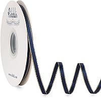 Vista 30 de Ribbli - Cinta de satén verde picea con borde dorado, satén de doble cara de 3/8 pulgadas x 50 yardas continuas, cinta verde para manualidades