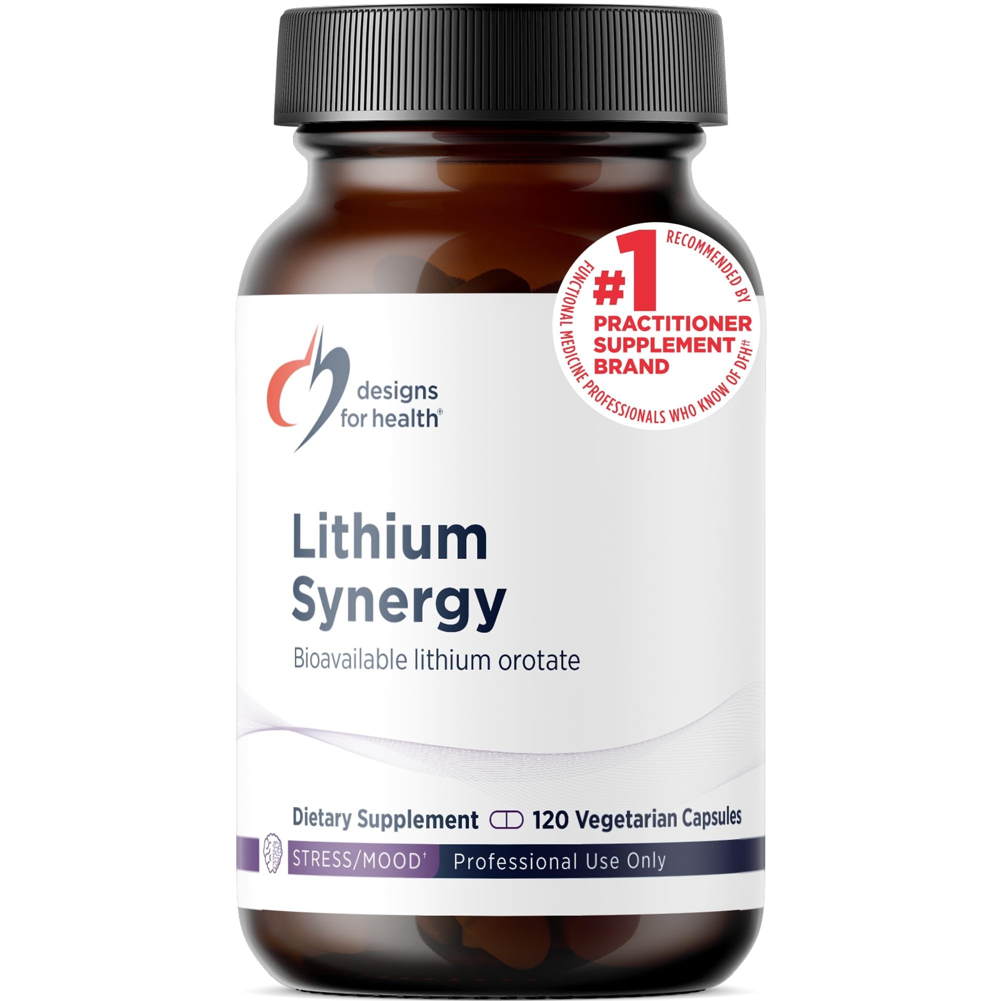 Designs for Health Lithium Synergy, 5 mg, 120 Capsules, 120 Servings