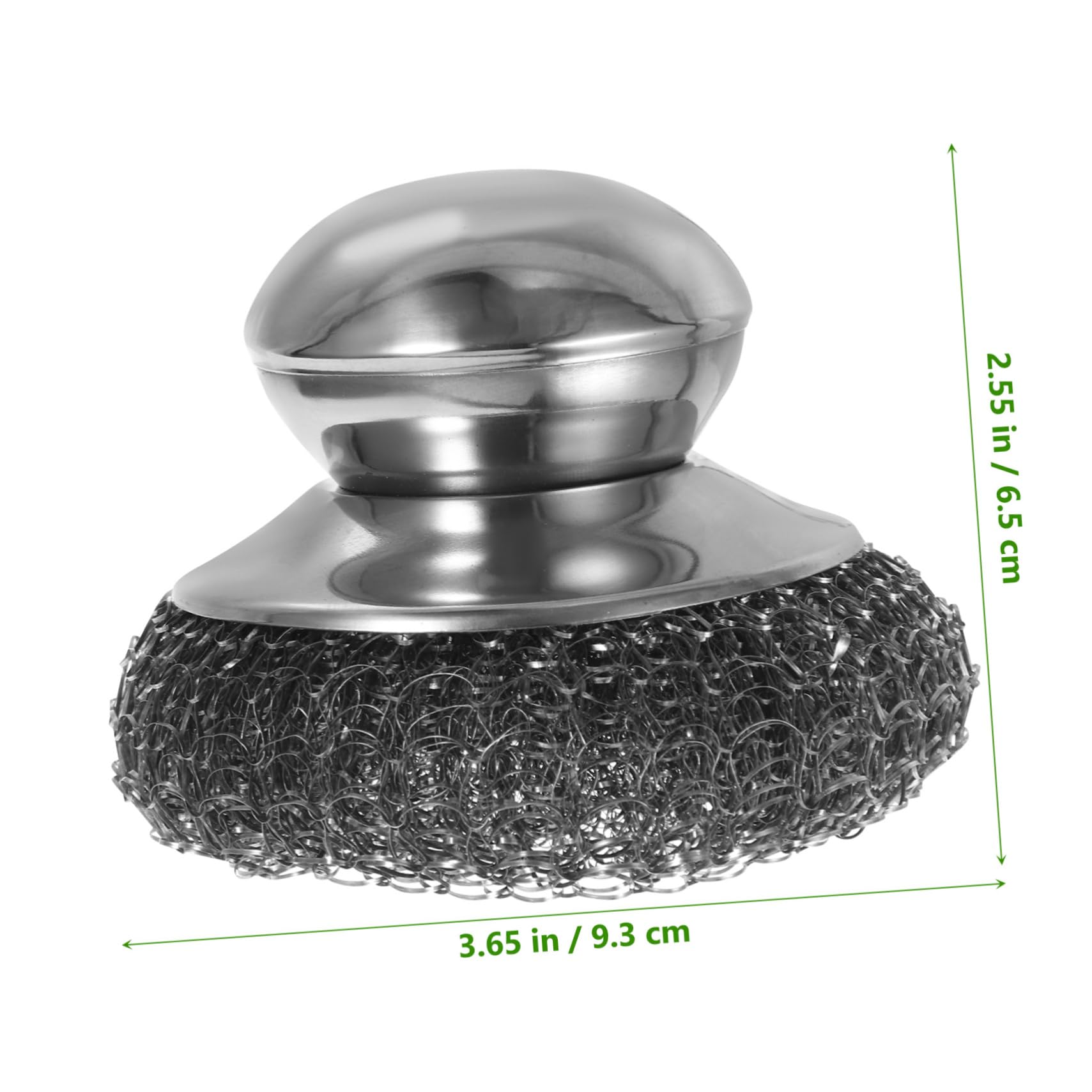 Wakauto Wire Scrubber Dish Brush with Handle Steel Wool Tool for Pots Pans Kitchen Appliances Effortless Removal Resistance