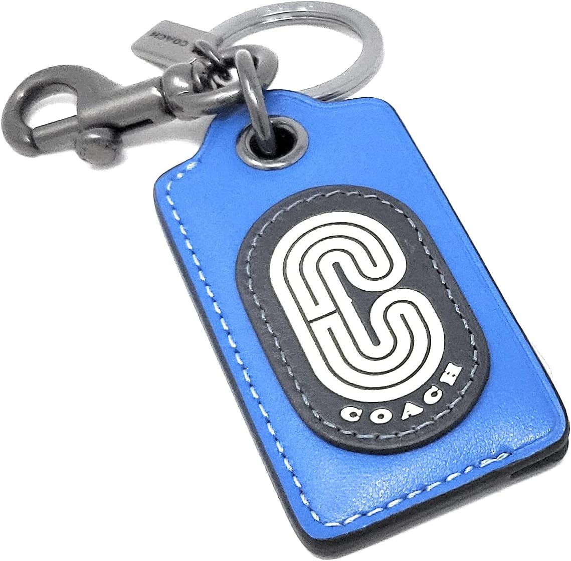 Coach Men's Bottle Opener Key Fob With Coach Patch (Blue