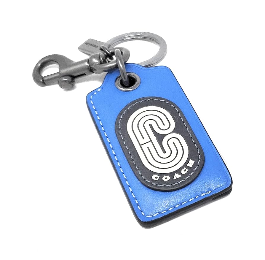 Coach Men's Bottle Opener Key Fob With Coach Patch (Blue