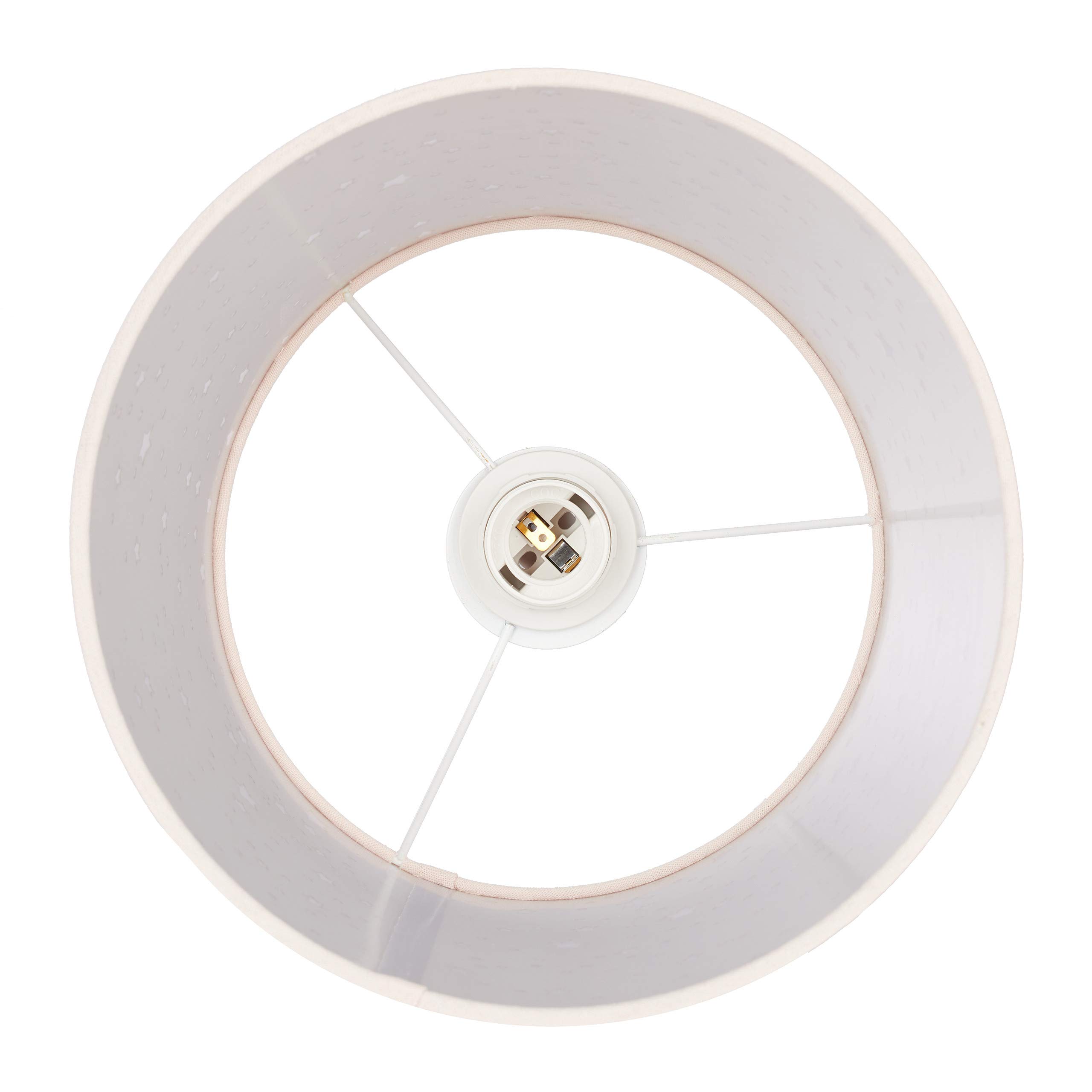 Relaxdays Lámpara de techo infantil, Estrellas, Iluminación colgante para niños, Pantalla redonda, Rosa