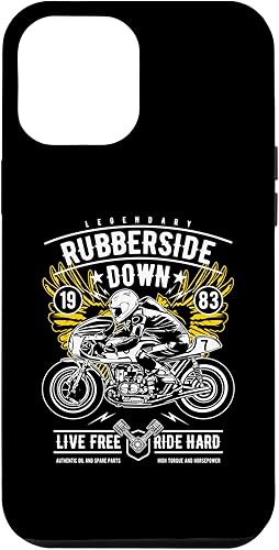 Vista 22 de iPhone 11 Retro Cafe Racer Rubberside Down Motorcycle Race Design Case