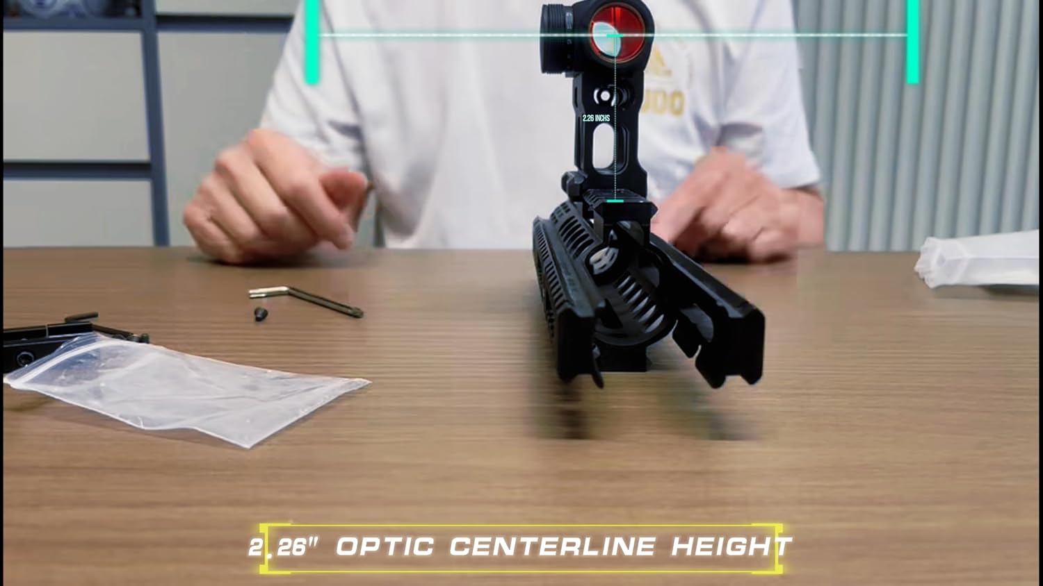 YSS Optic Riser Mount 2.26" Centerline Height Suitable M5 H1 H2 T1 T2 Red Dot Riser Mount Stand for Picatinny Rail Black