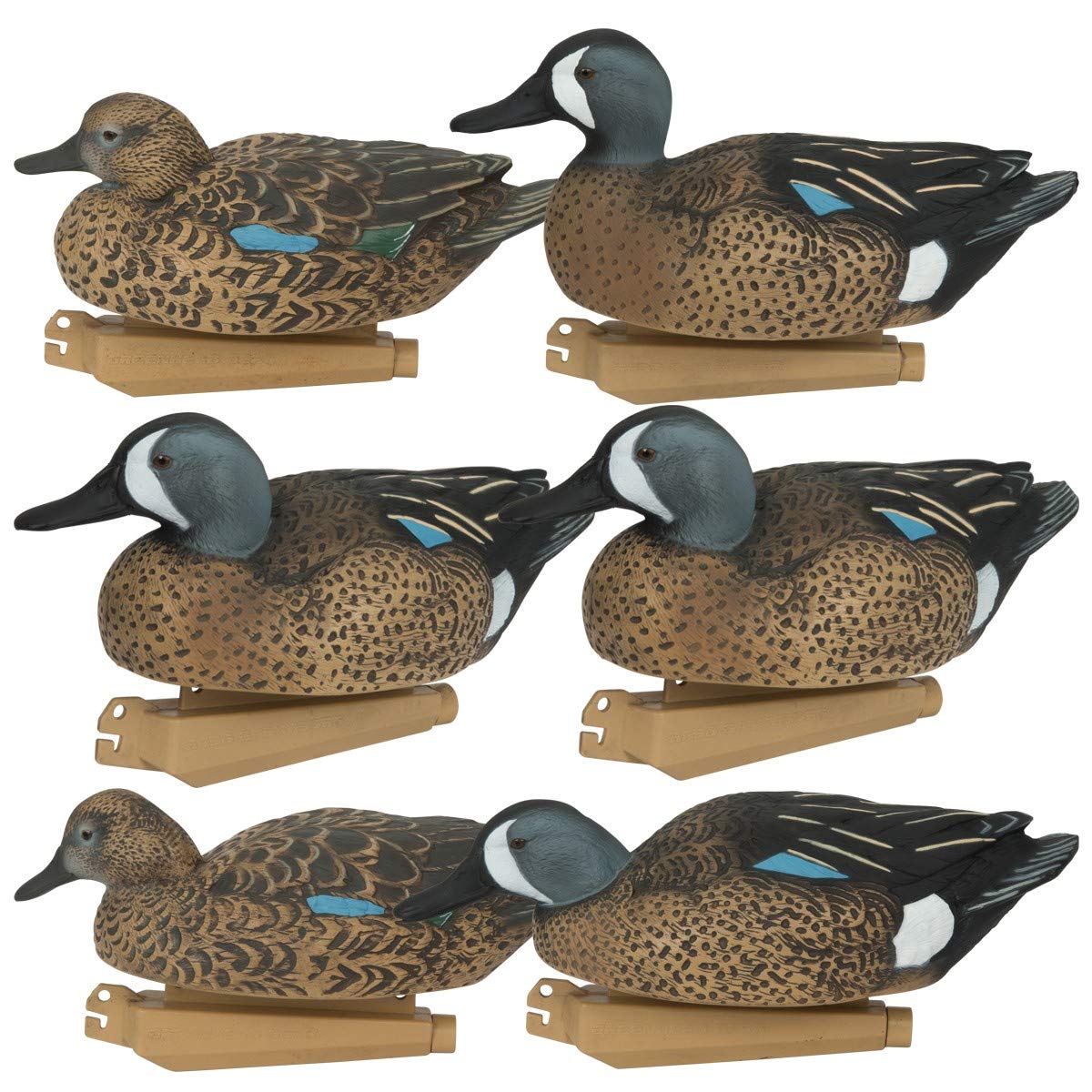 Avery GHG Pro-Grade Blue-Winged Teal Waterfowl Decoys | Thumb Loops for Easy Pickup up and Storage | 60/40 Dura-Keel - 73124