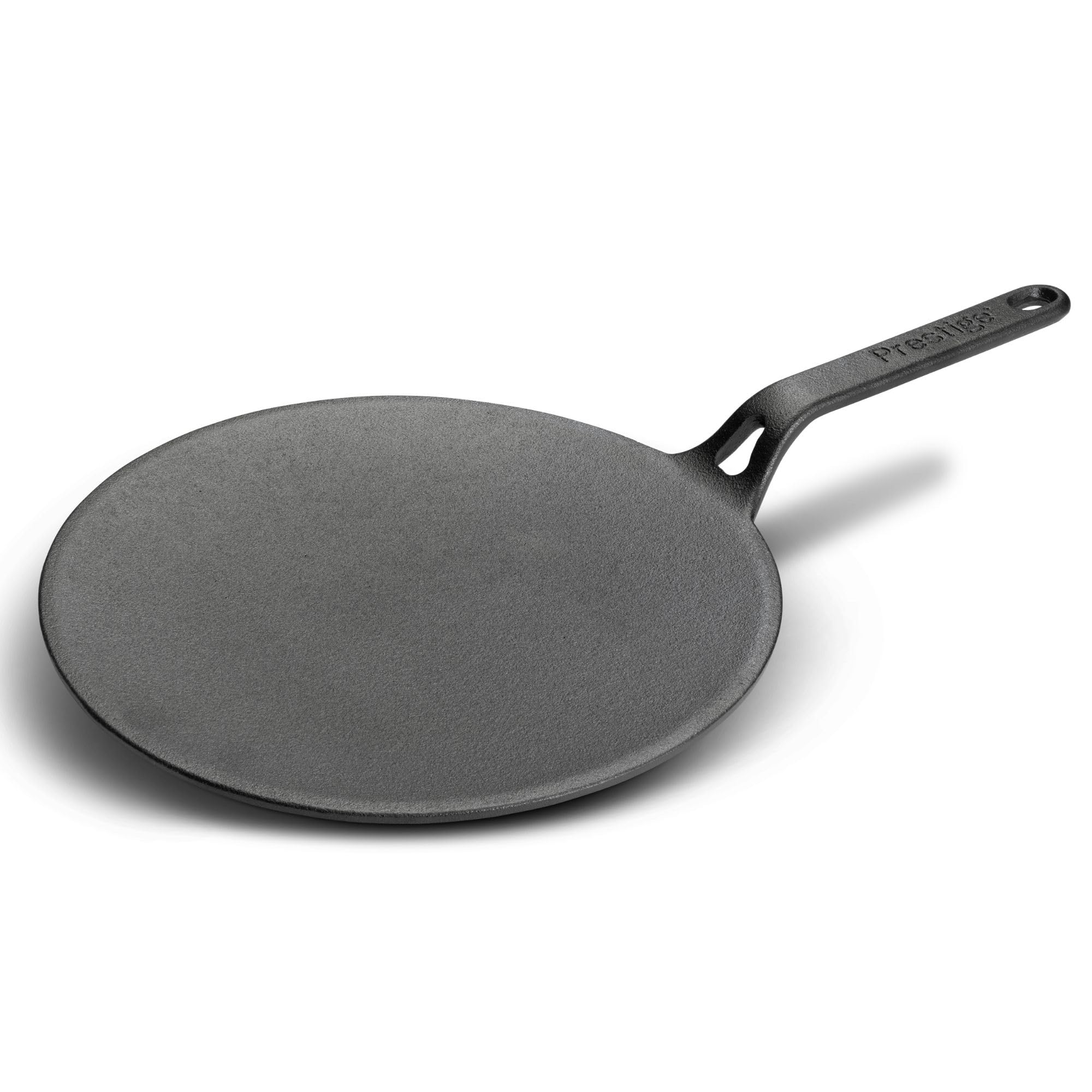 Prestige Cast Iron Curved Tawa 26 cm | Induction Cast Iron Tawa Pan for Roti/Chapati/Dosa with Stick Handle | Pre-Seasoned Cast Iron Cookware PR48884