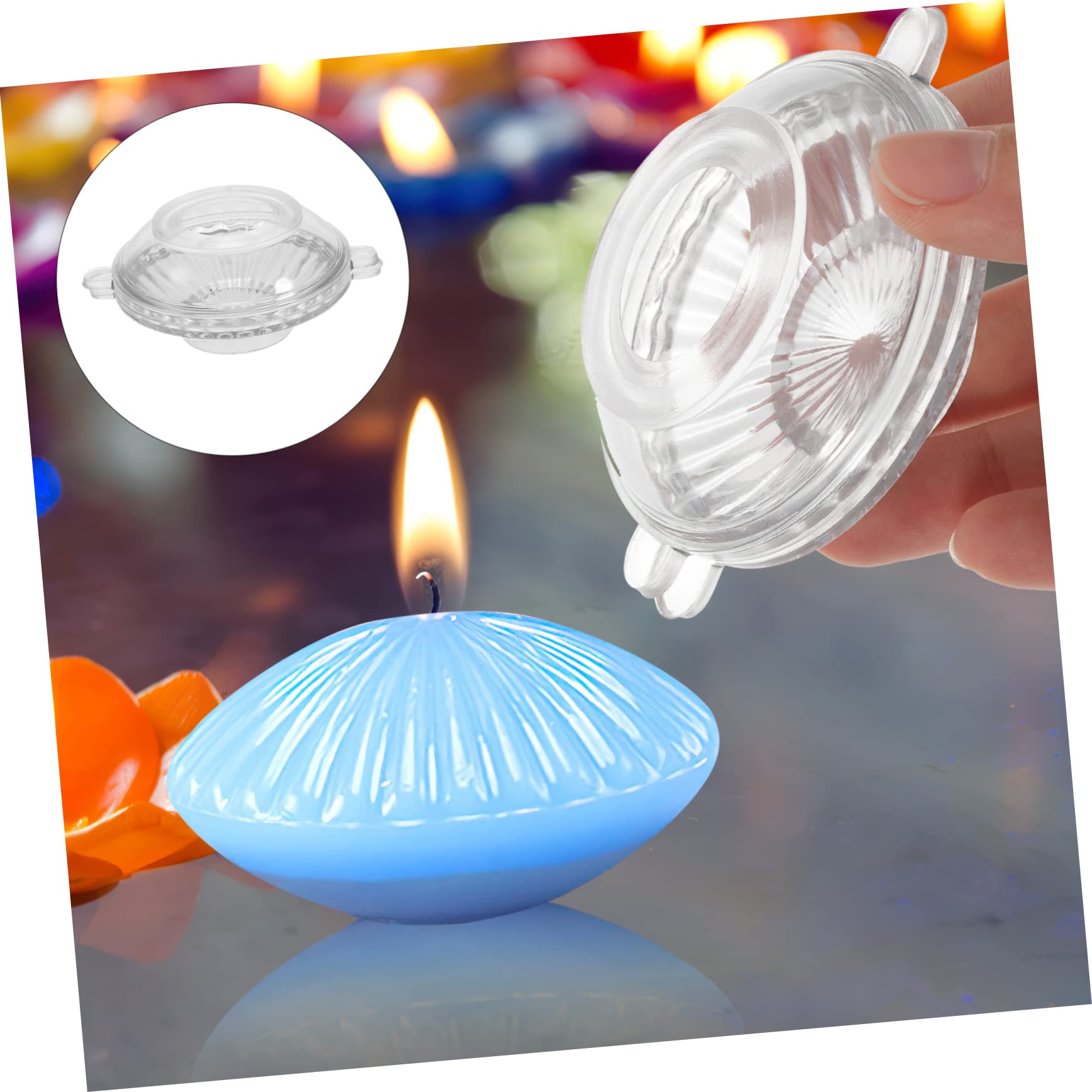SEWACC 5stücke Floating Candle Mould Kerzenform Für Schwimmende Kerzen Für Hochzeiten Und Langlebigem Sicherem