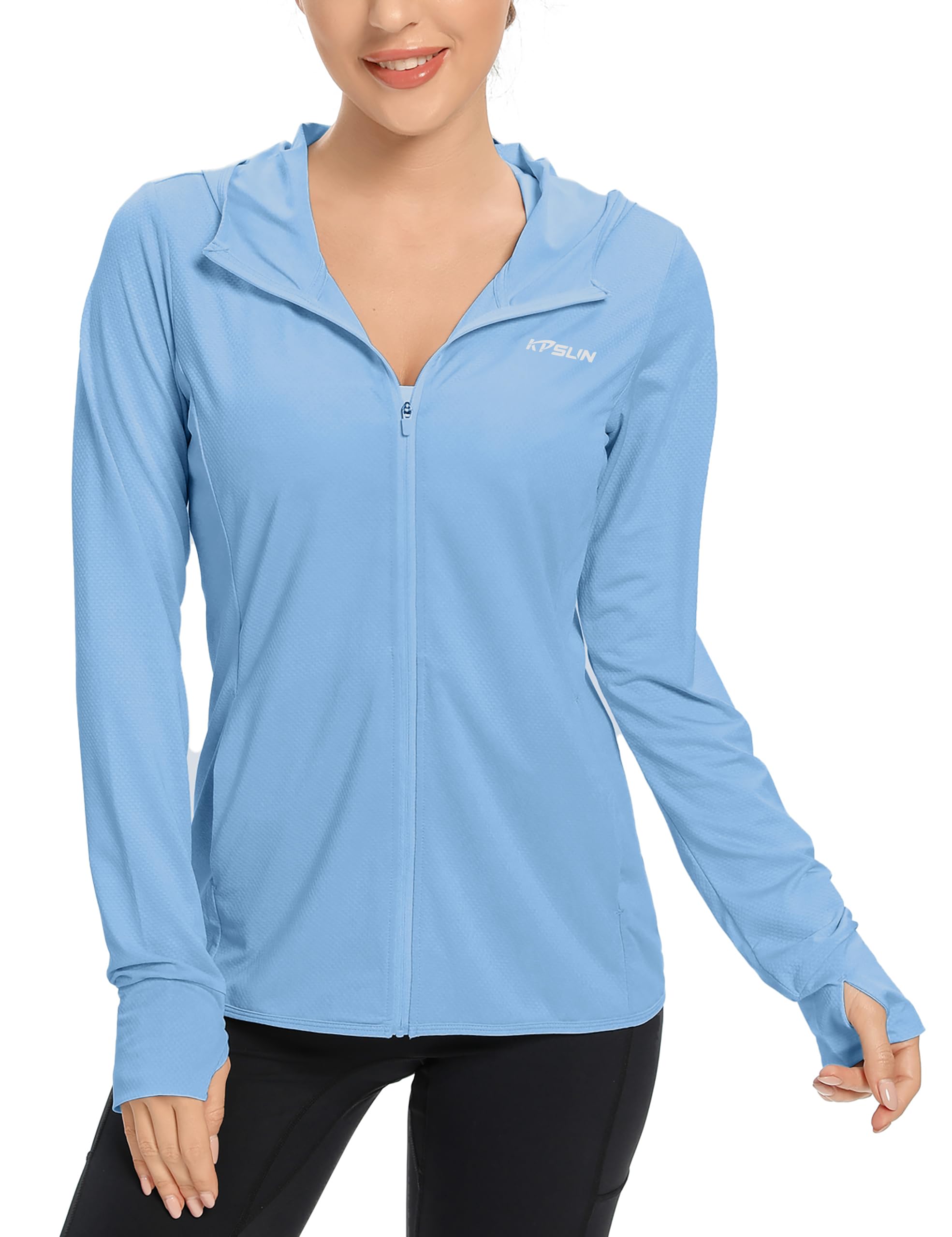 KPSUN Women's UPF 50+ Sun Protection Hoodie Jacket Lightweight Sun Shirt