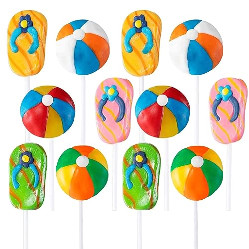 Miniatura 2 de Beach Candy Lolllipops - 12 chupones temáticos de verano envueltos individualmente