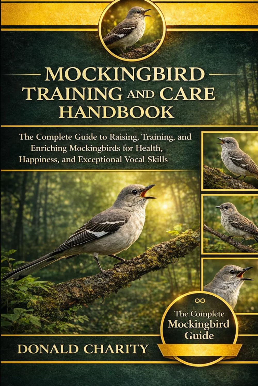 MOCKINGBIRD TRAINING AND CARE HANDBOOK: The Complete Guide to Raising, Training, and Enriching Mockingbirds for Health, Happiness, and Exceptional Vocal Skills.