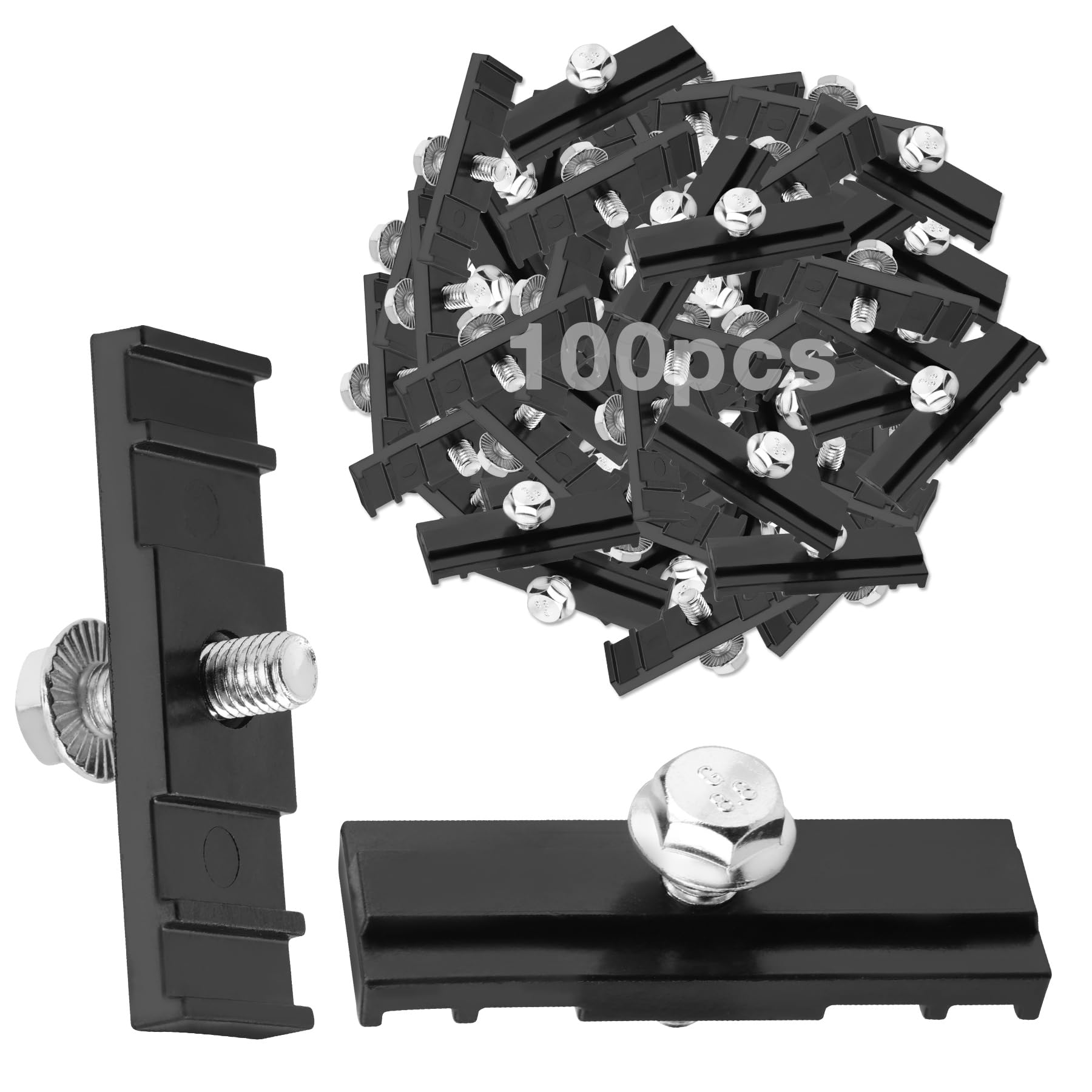 Amazon.com: Misakomo 100pcs Chain Link Fence Sign Mounts Fastener Brackets  Clamps, Black, Plastic & Stainless Steel, Weather-Resistant, Fence Mount :  Industrial & Scientific