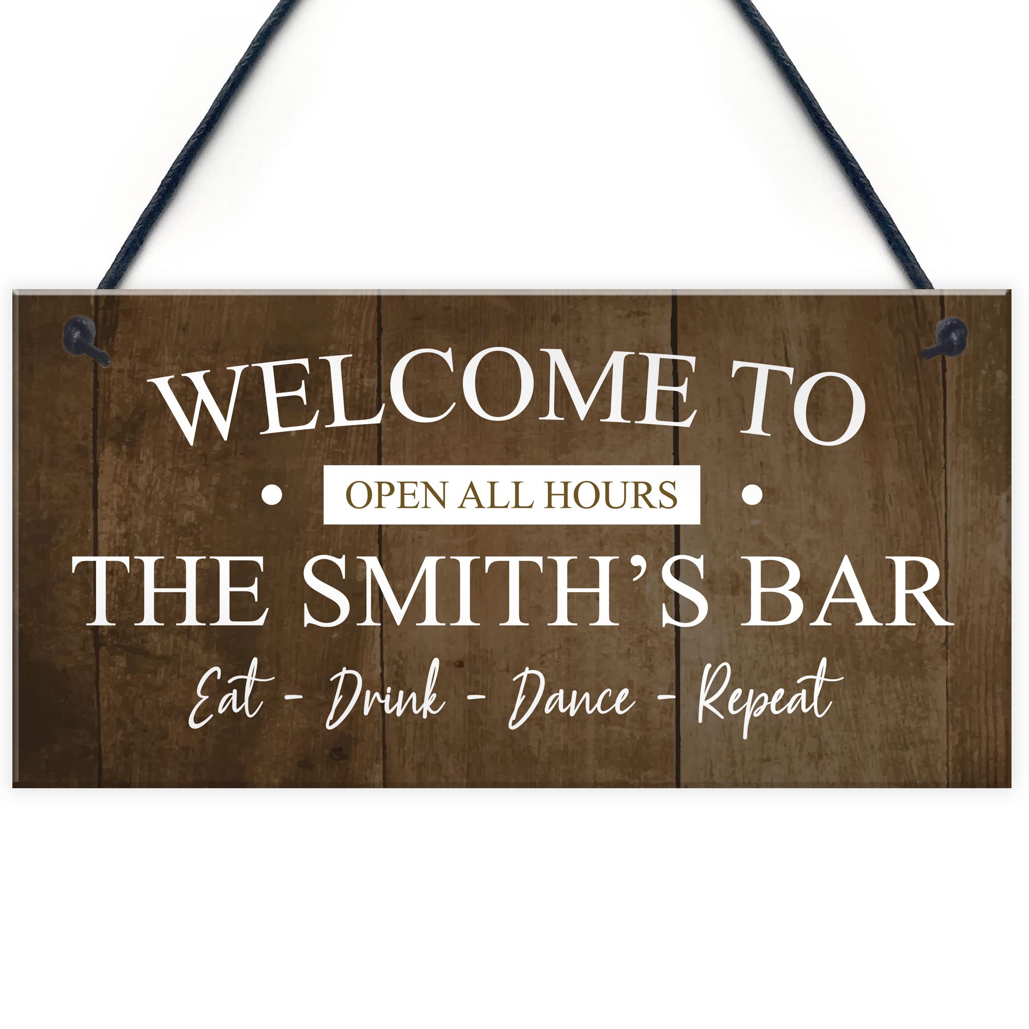 Red Ocean Vintage Home Bar Man Cave Garage Shed Sign Personalised Beer Alcohol Gift Plaque
