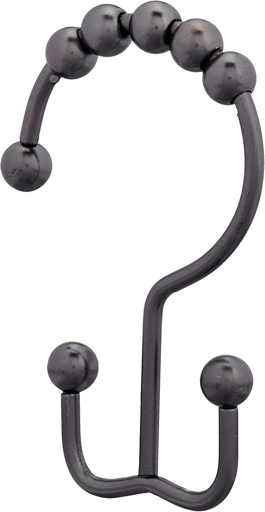 Amazon Basics Shower Curtain Hooks DualSided Hooks, OilRubbed Bronze Home