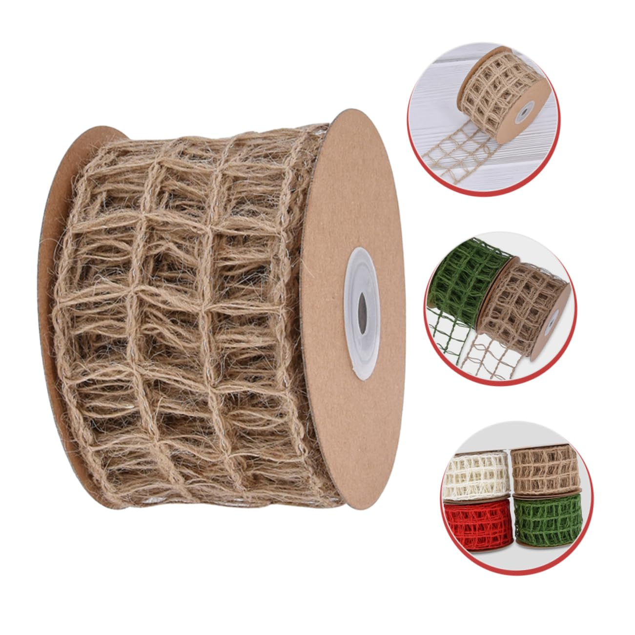 Tofficu 4stücke Burlap Geschenkband Mit Draht Fach Lagig Robustes Material Für Weihnachtsdeko Diy Bastelprojekte Blumensträuße Und Geschenkverpackungen