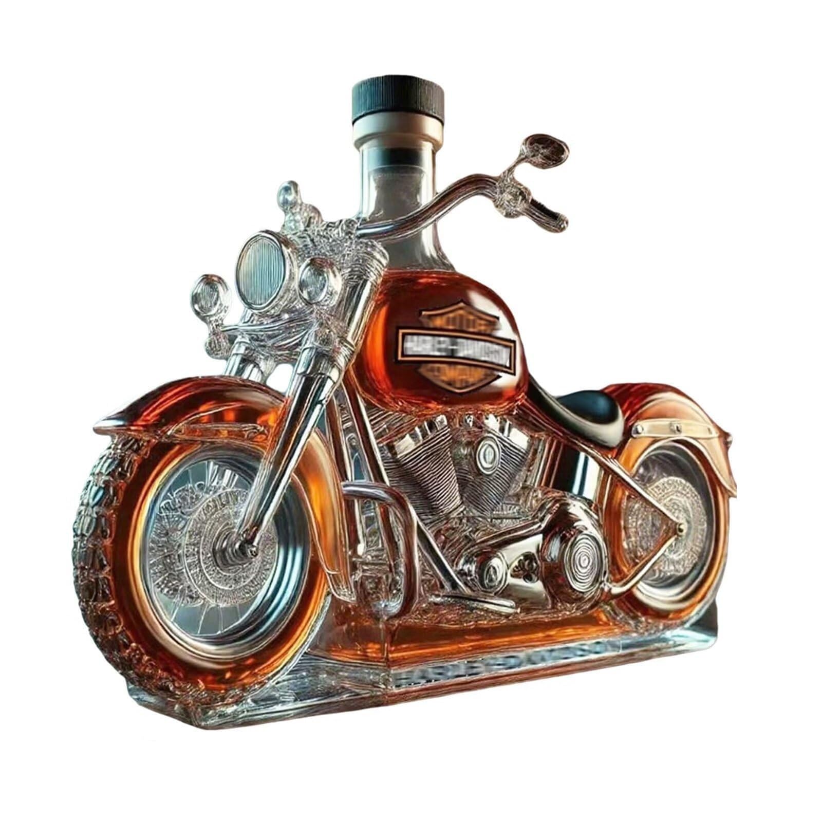 Bottiglia decanter per whisky da 300 ml, statua artistica, bottiglia di whisky e vino a forma di motocicletta 3D, bottiglie di vino vuote creative per la conservazione di liquori