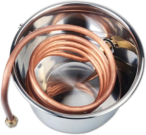 Miniatura 5 de OLizee™ Destilador de agua de 5 galones 18L Destilador de alcohol de vino Caldera de acero inoxidable Kit de equipo de fabricación de vino